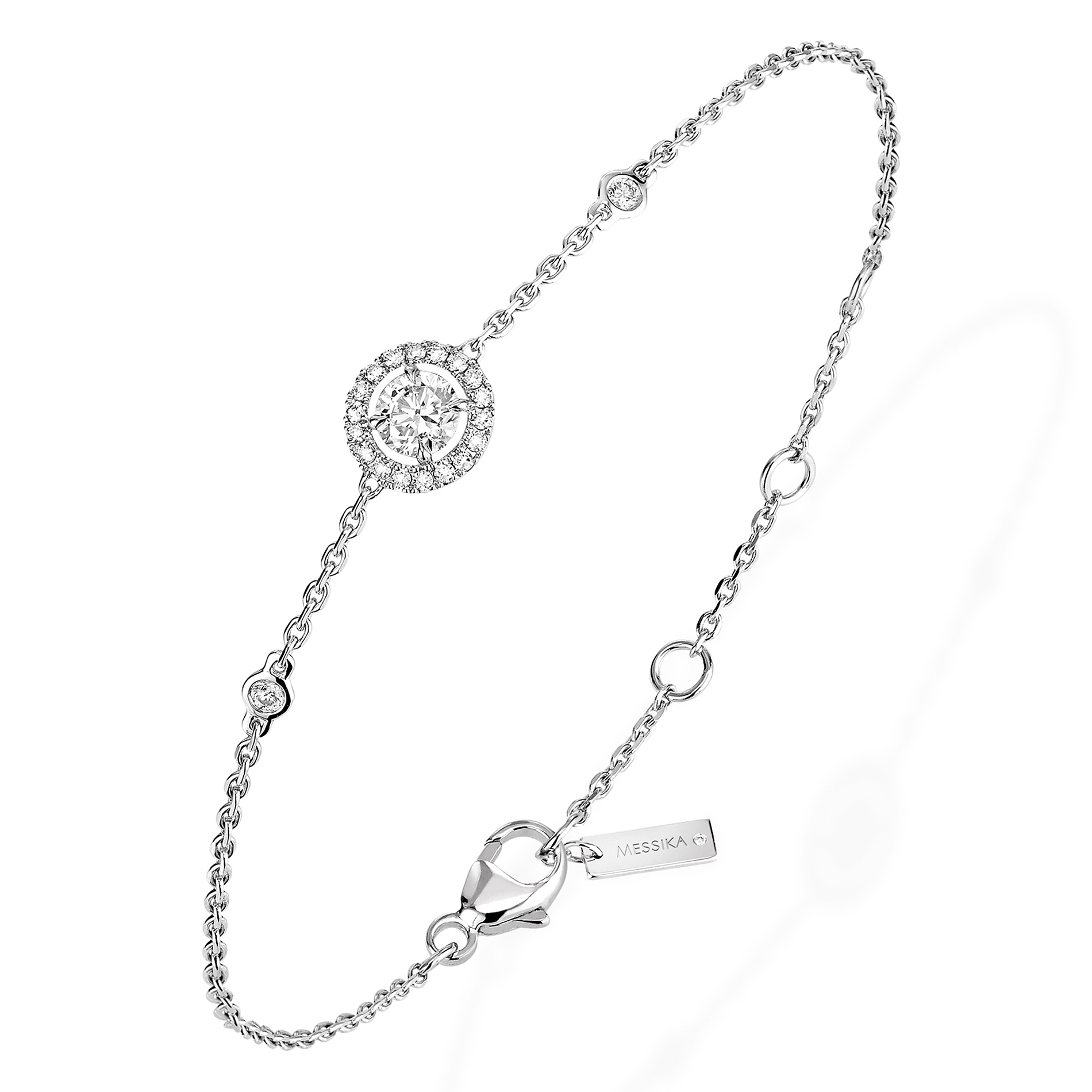 Bracelet Diamant Or Blanc