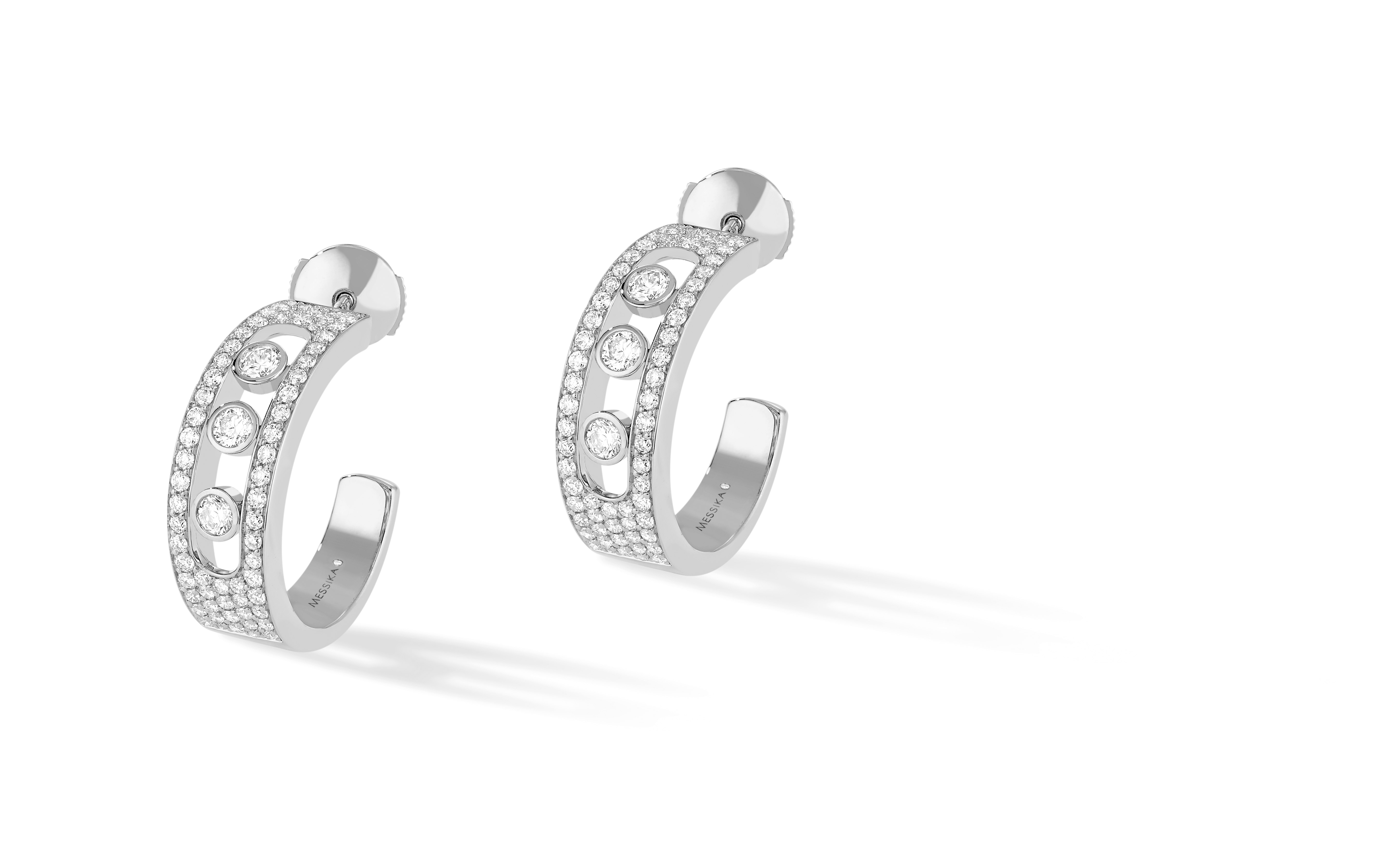 Boucles d'oreilles Diamant Or Blanc