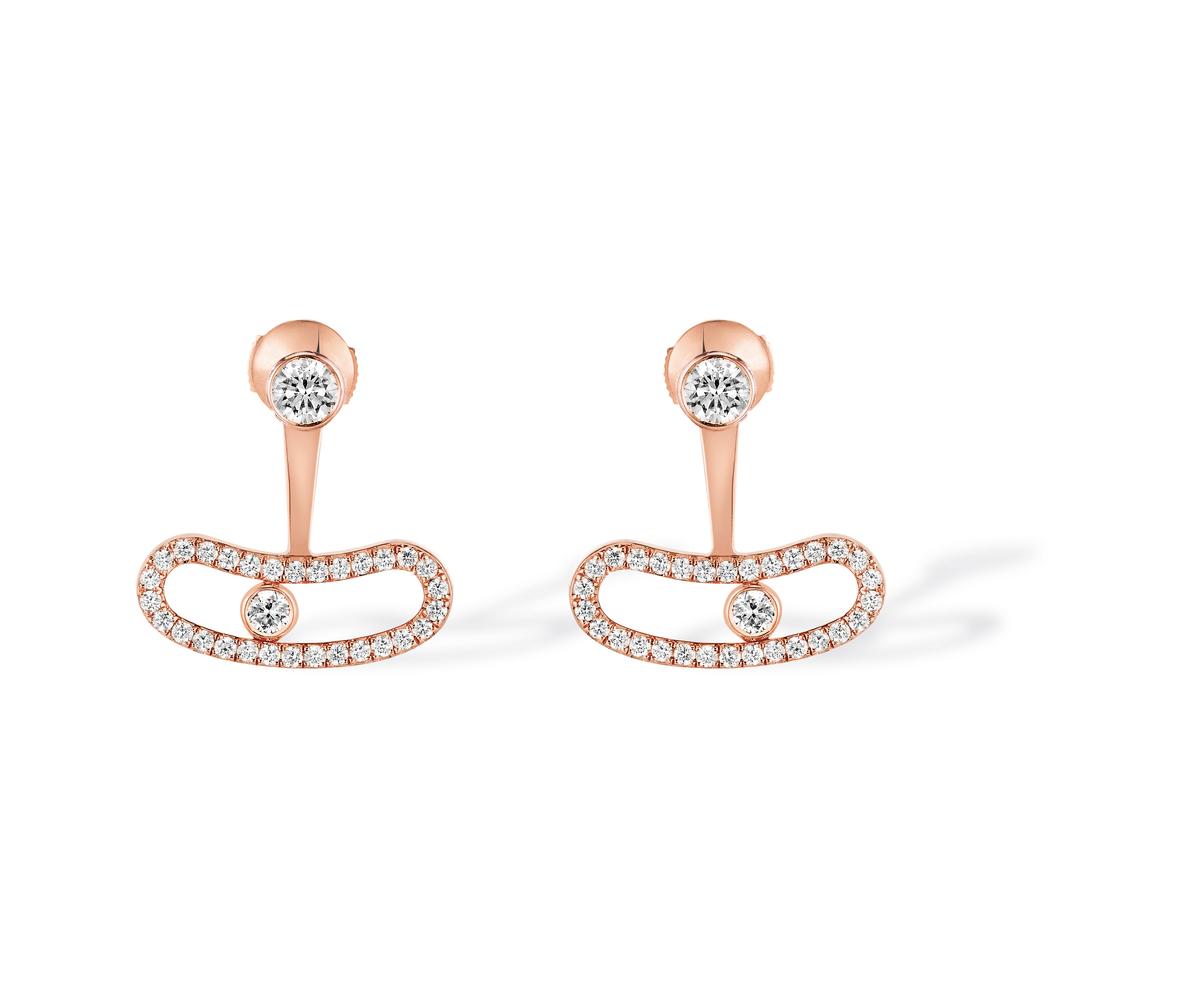 Boucles d'oreilles Diamant Or Rose