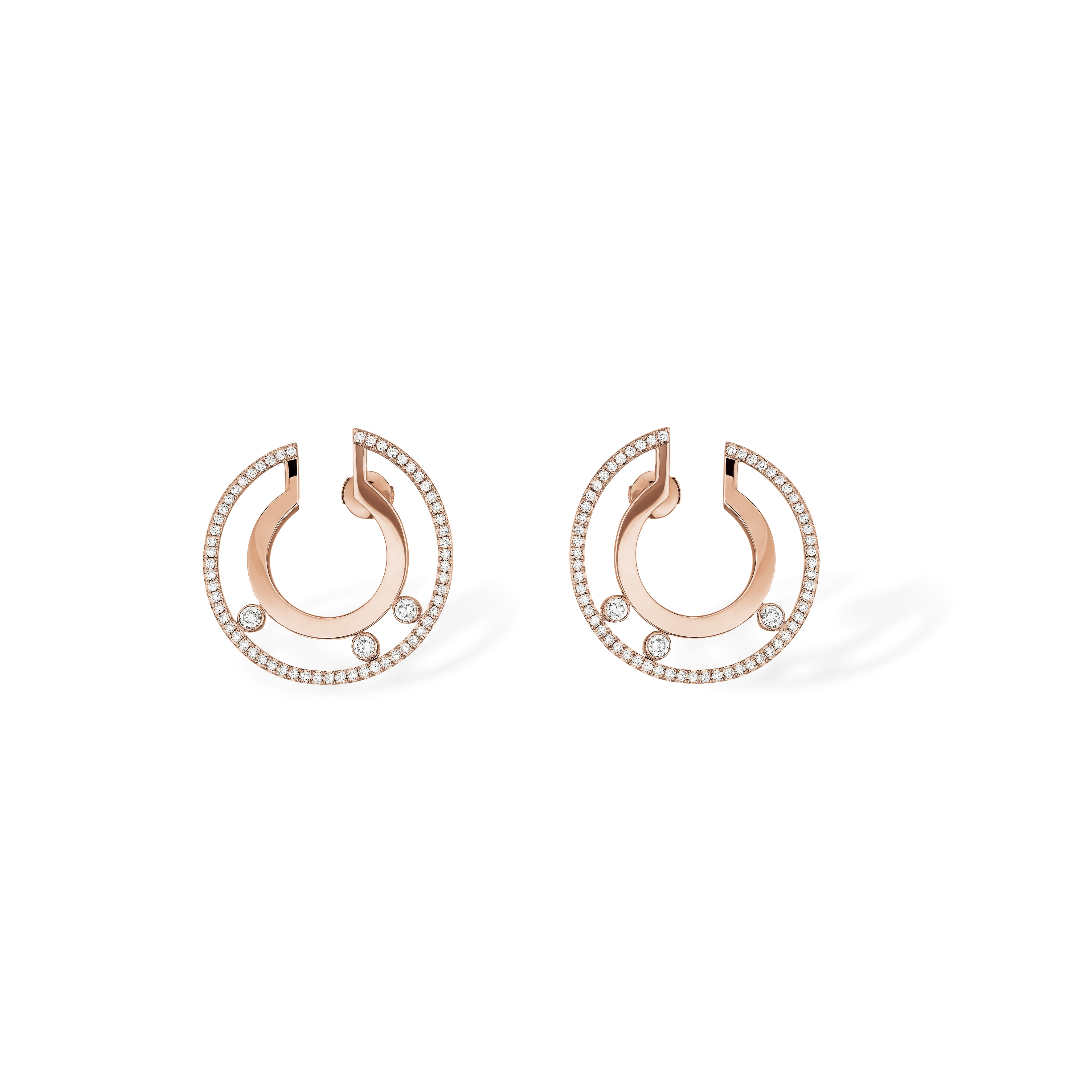 Boucles d'oreilles Diamant Or Rose