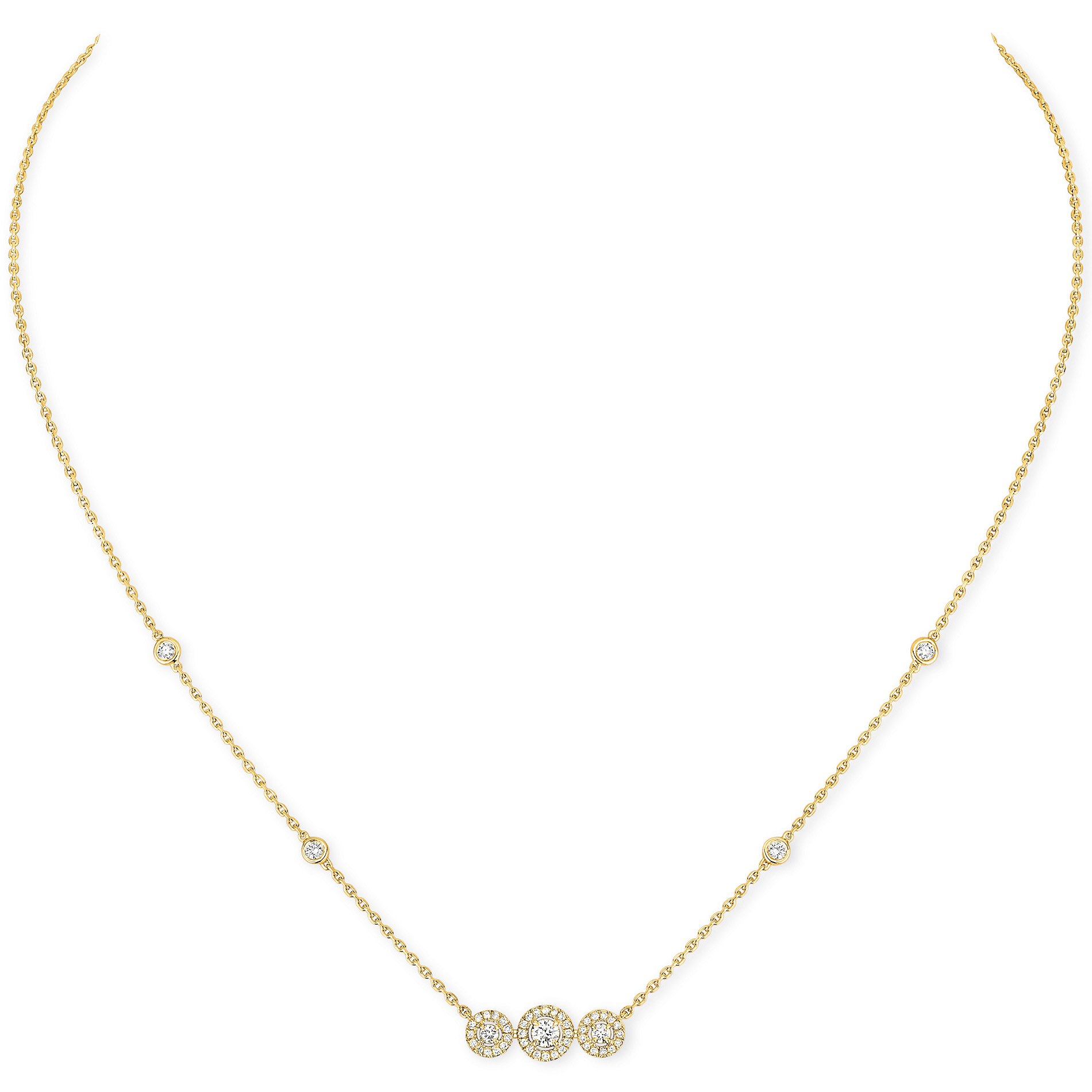 Collier Diamant Or Jaune