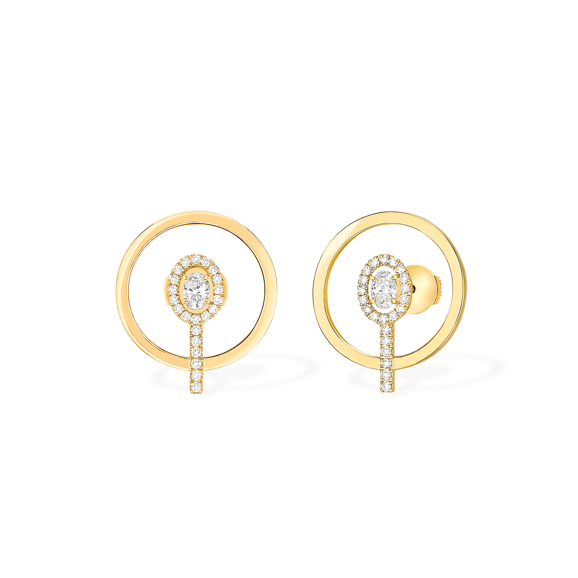 Boucles d'oreilles Diamant Or Jaune