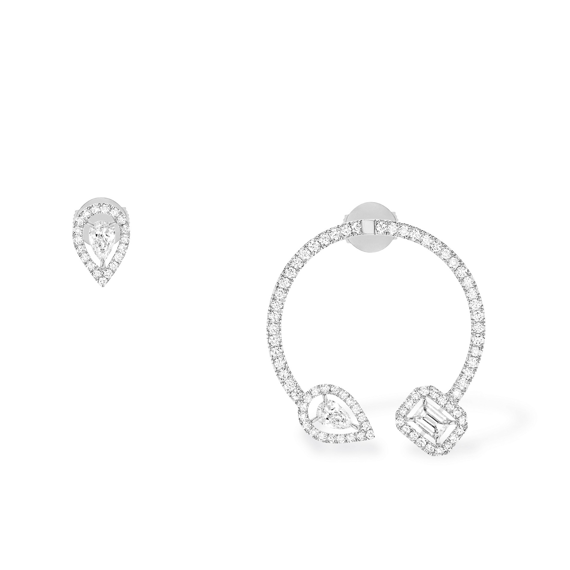 Boucles d'oreilles Diamant Or Blanc