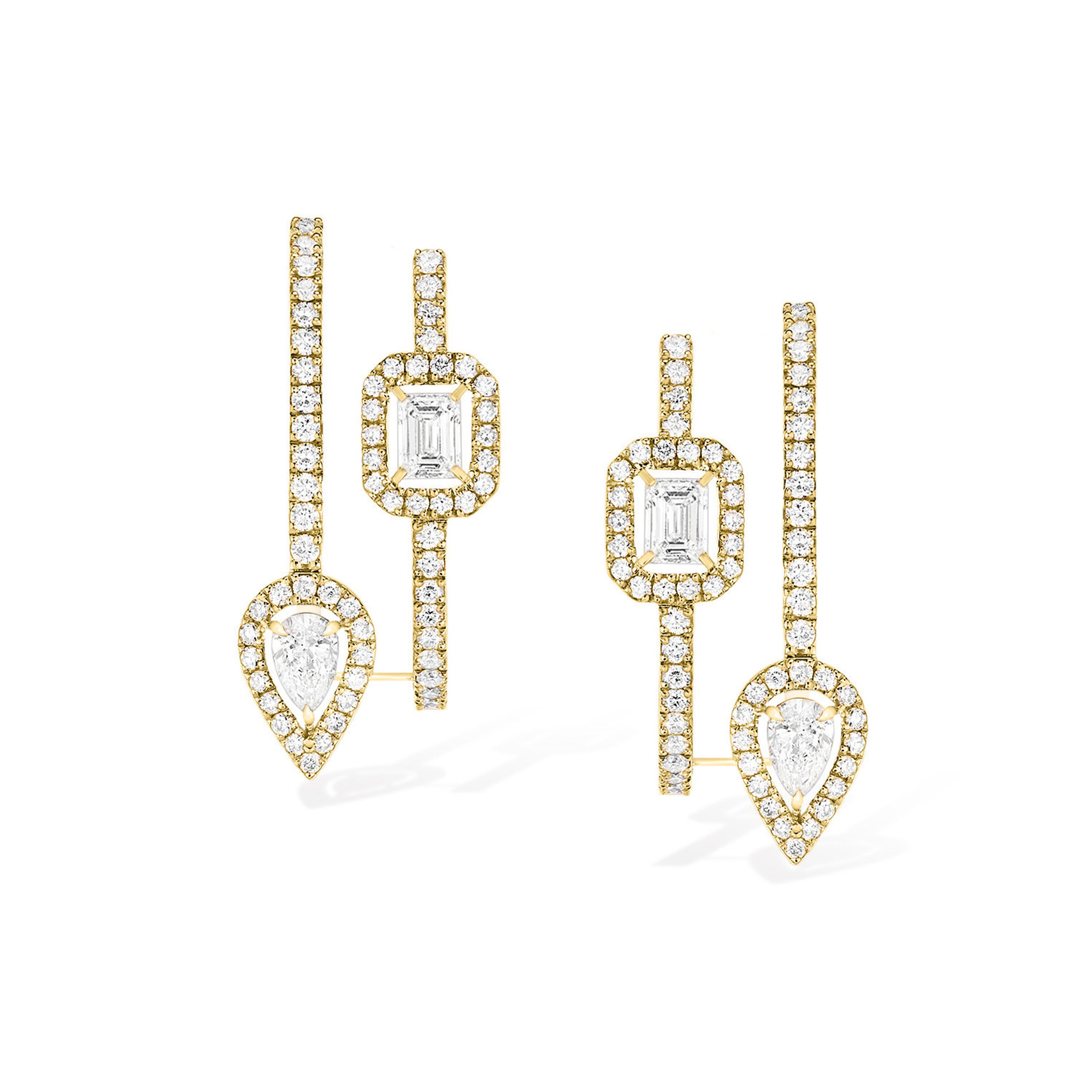 Boucles d'oreilles Diamant Or Jaune