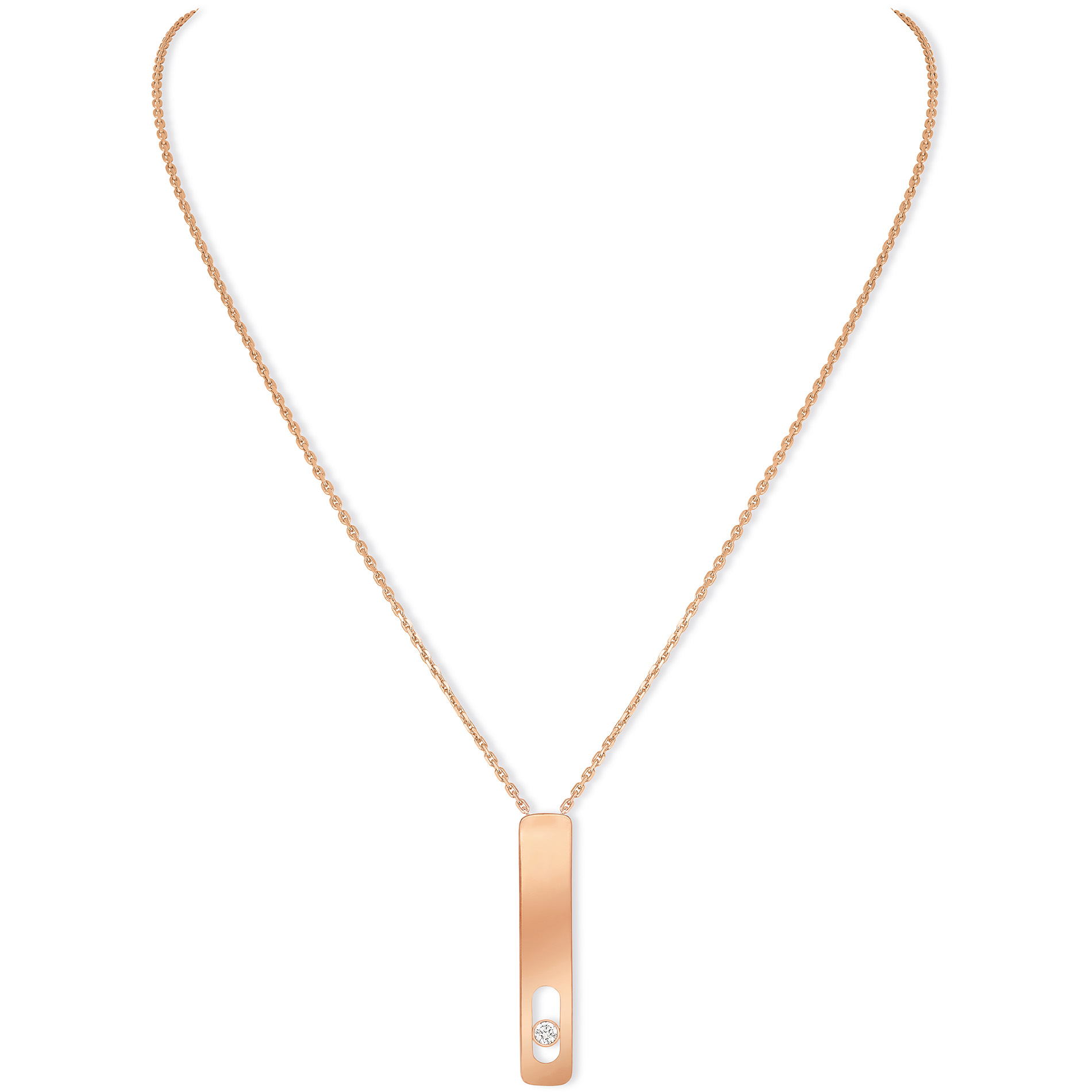 Collier Diamant Or Rose