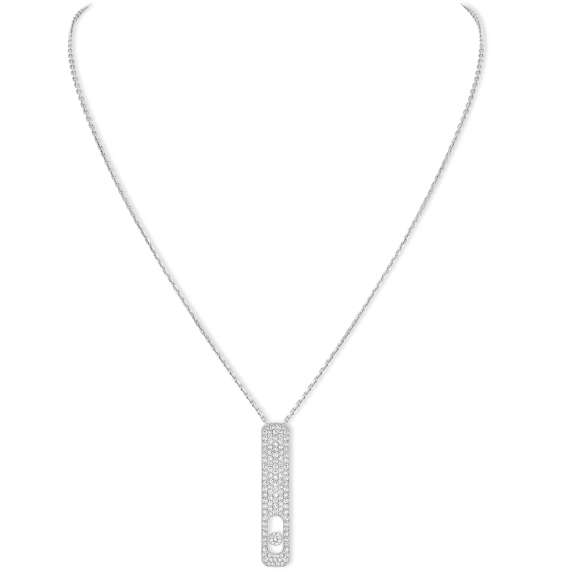 Collier Diamant Or Blanc