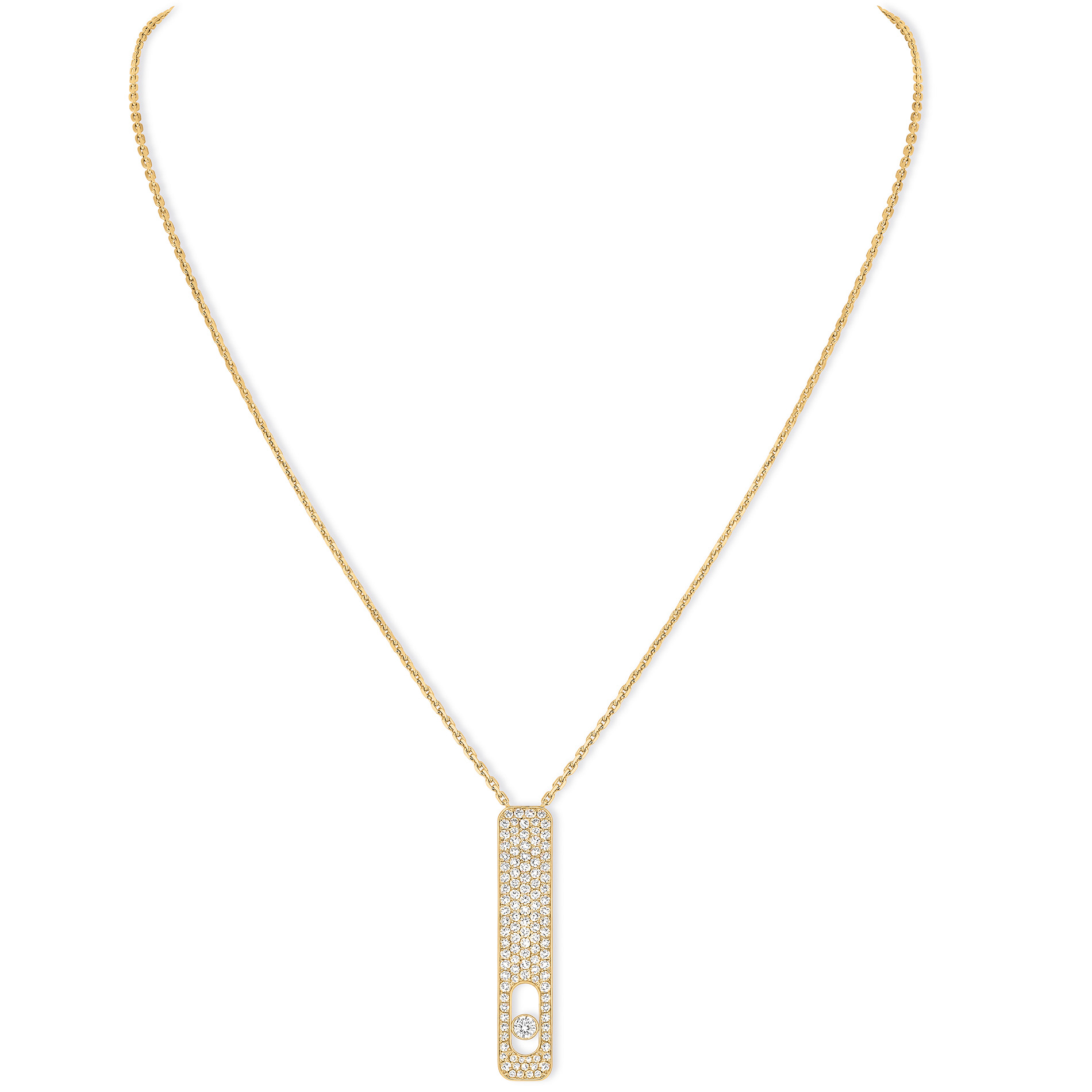 Collier Diamant Or Jaune