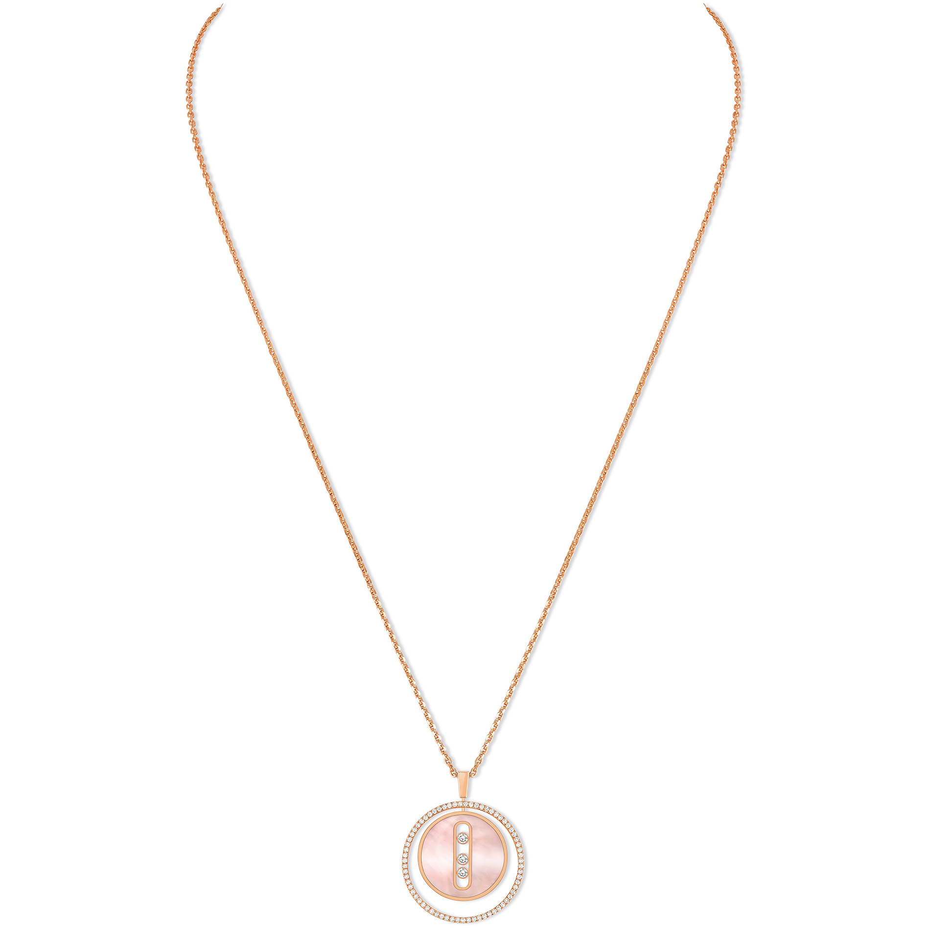 Collier Diamant Or Rose