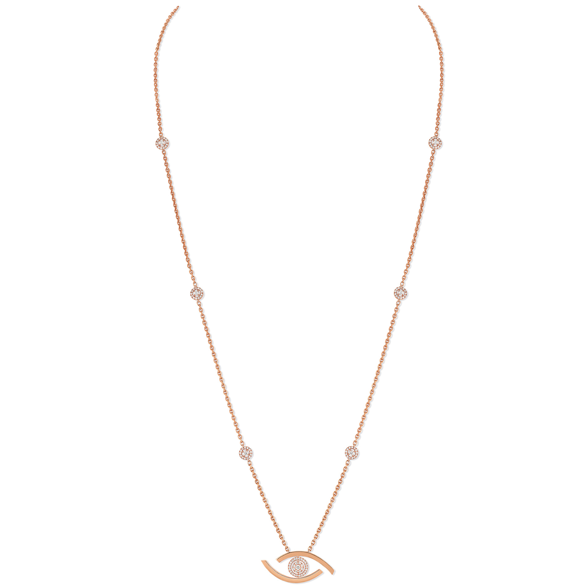 Collier Diamant Or Rose