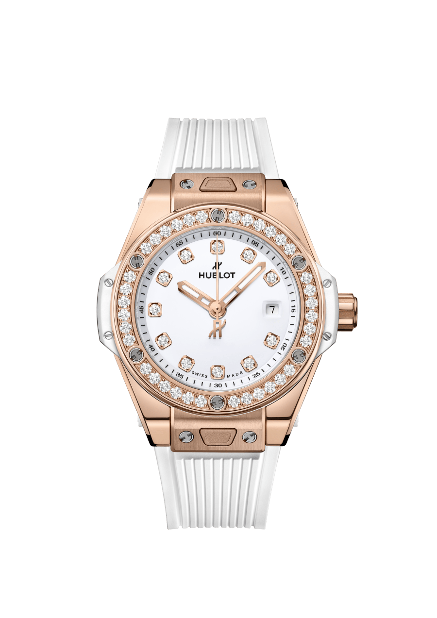 One Click King Gold White Diamonds 33MM