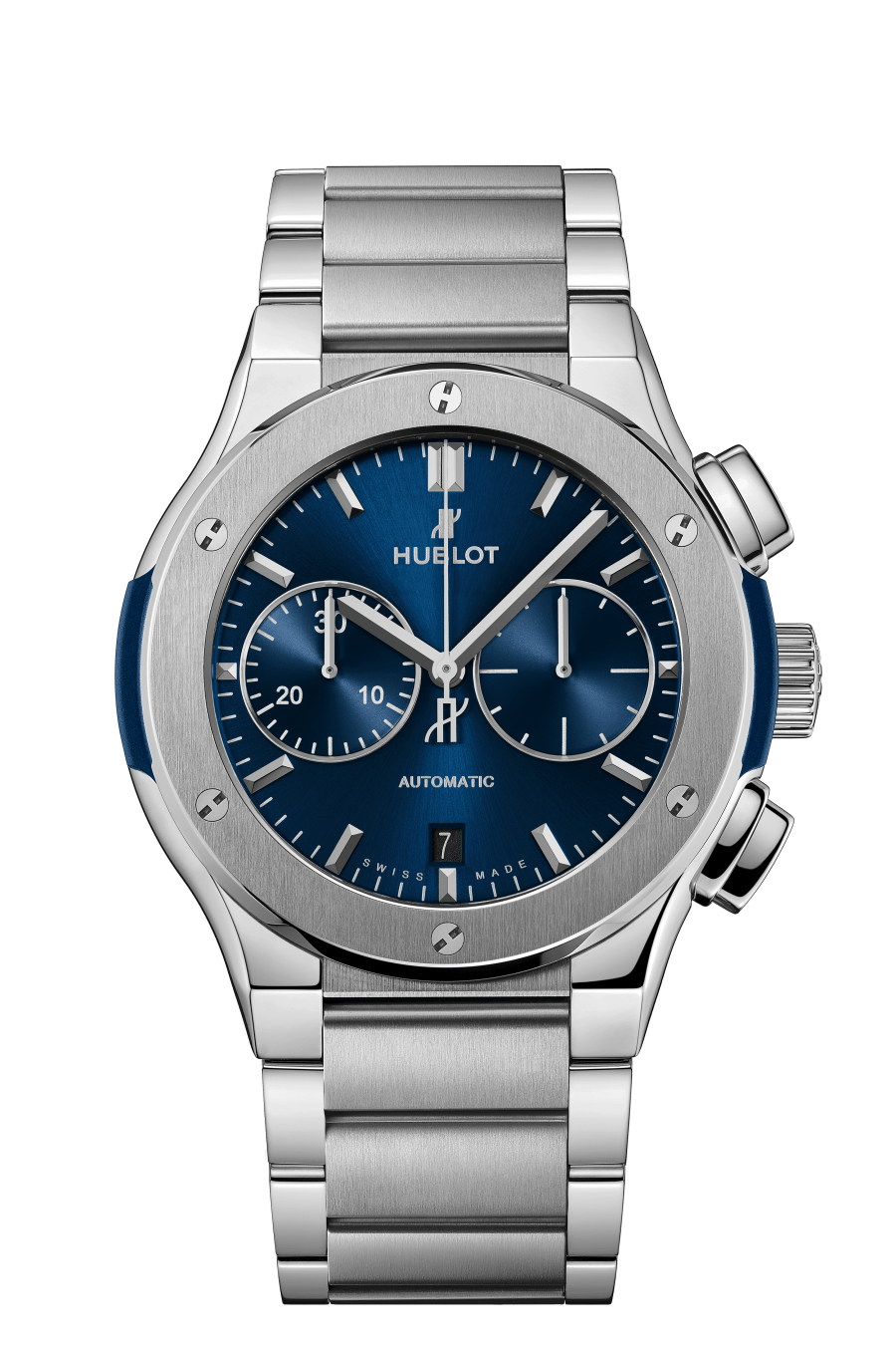 Blue Chronograph Titanium Bracelet 45MM