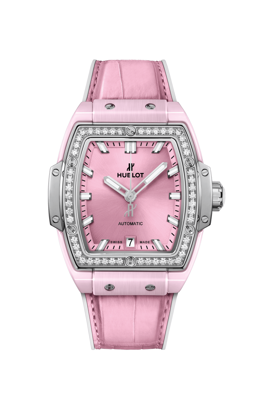 Pink Ceramic Titanium Diamonds 39MM