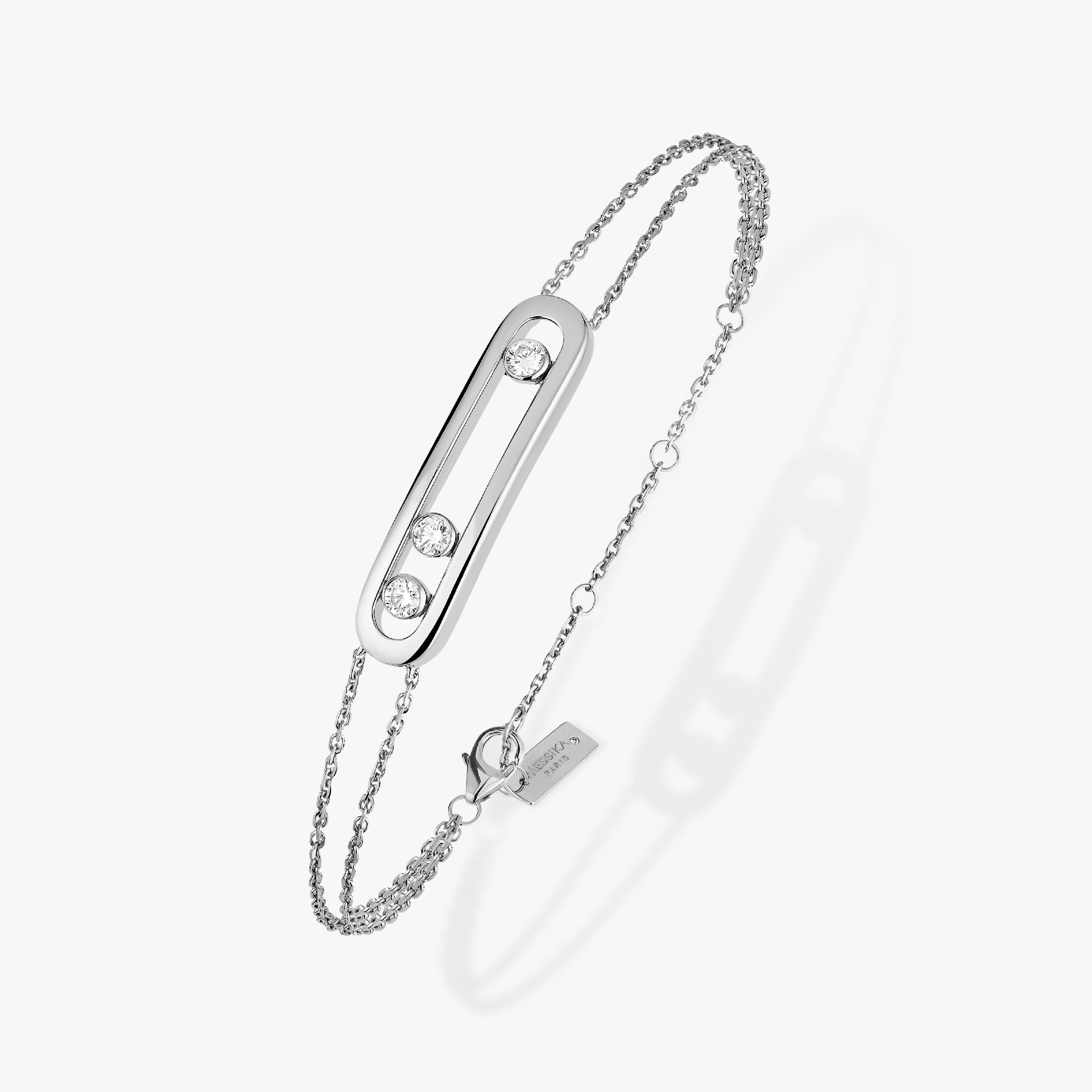 Bracelet Move Classique Diamant Or Blanc