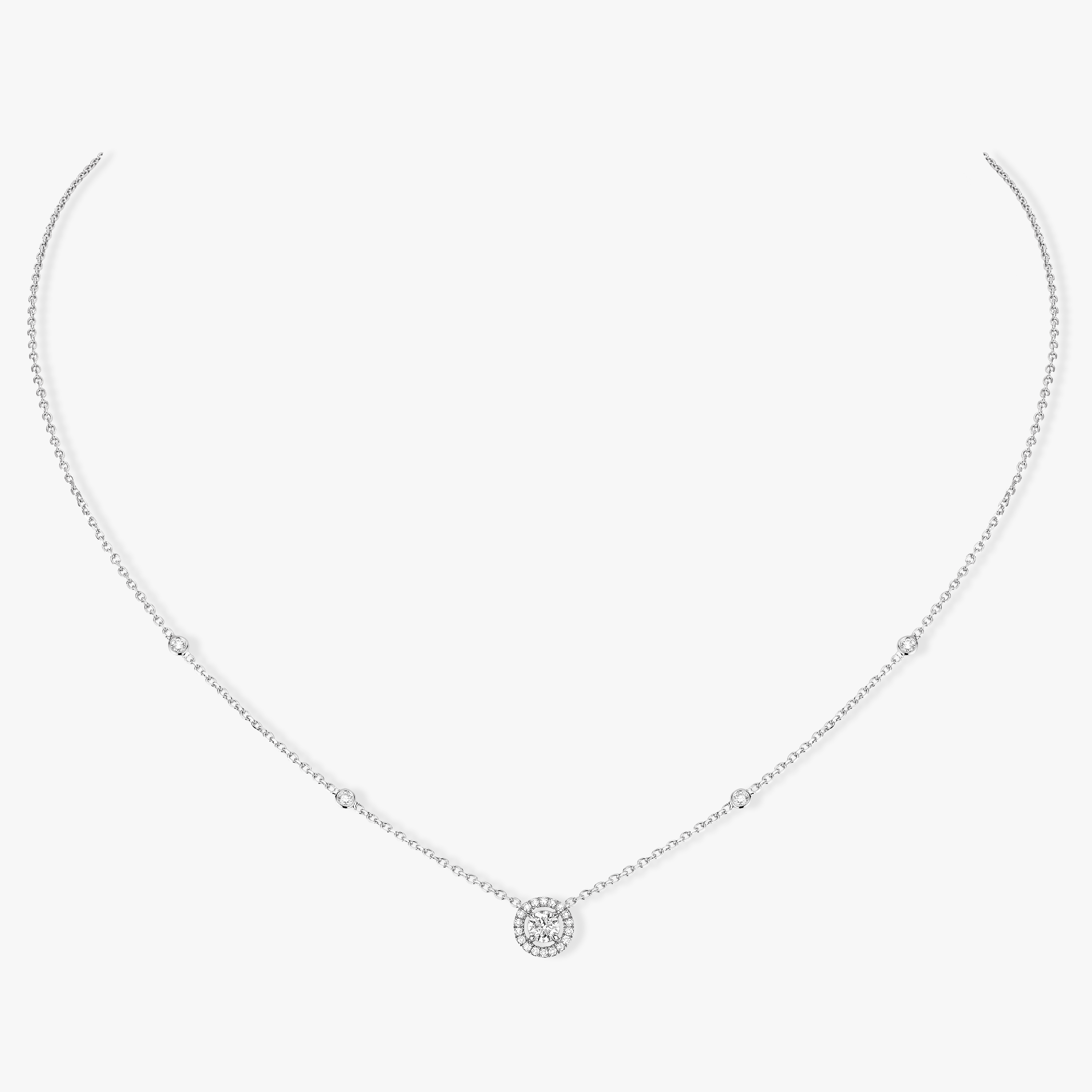 Collier Joy Diamant Rond 0,20ct Diamant Or Blanc Joy Référence :  04281-WG -2