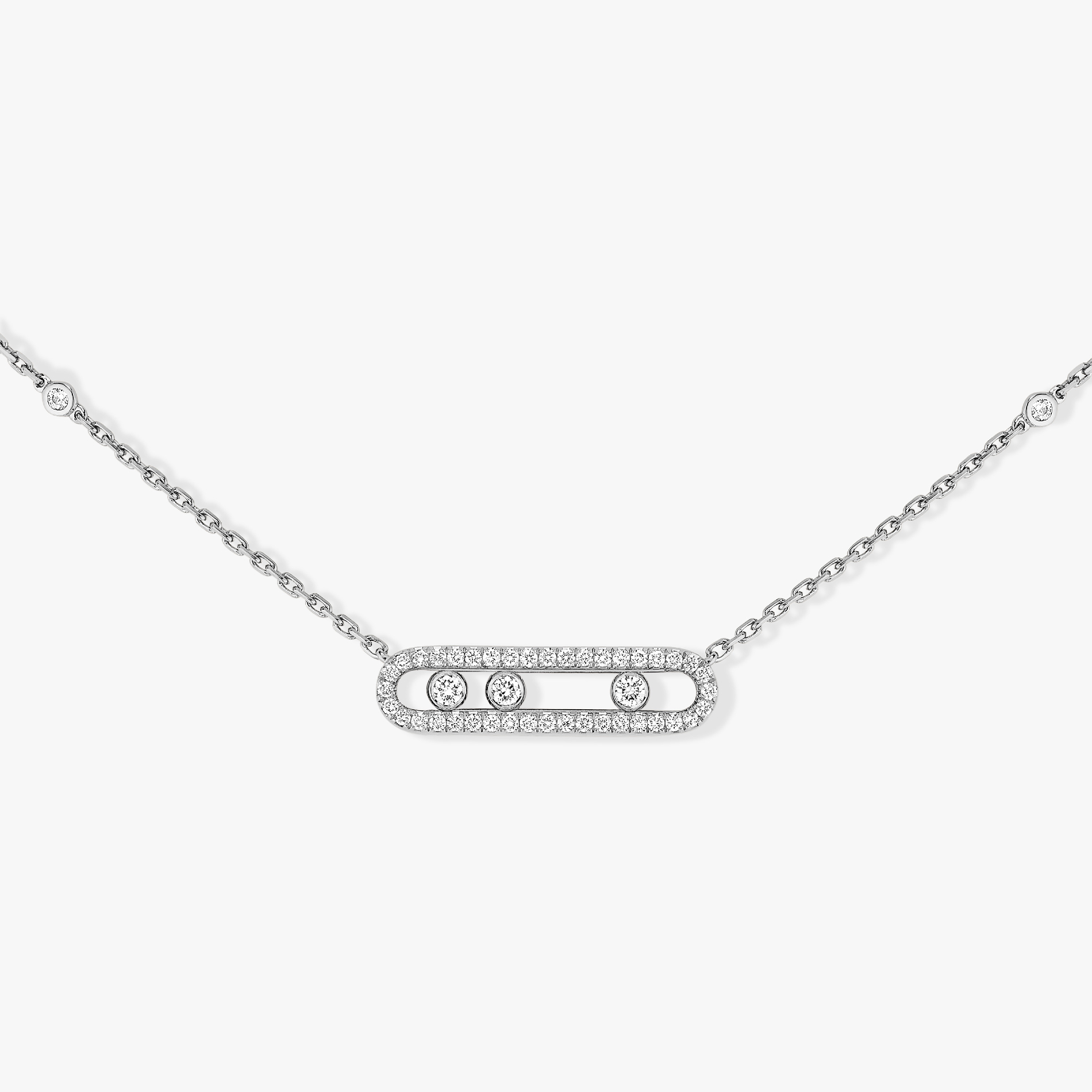 Collier Baby Move Pavé Diamant Or Blanc