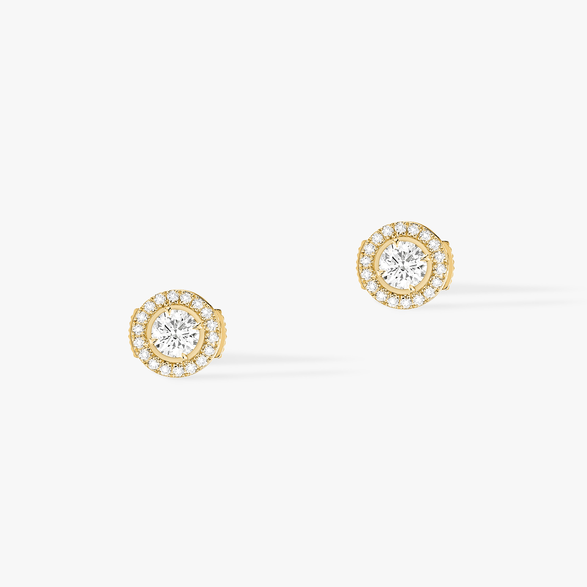 Boucles Joy Diamants Ronds d'oreilles Diamant Or Jaune