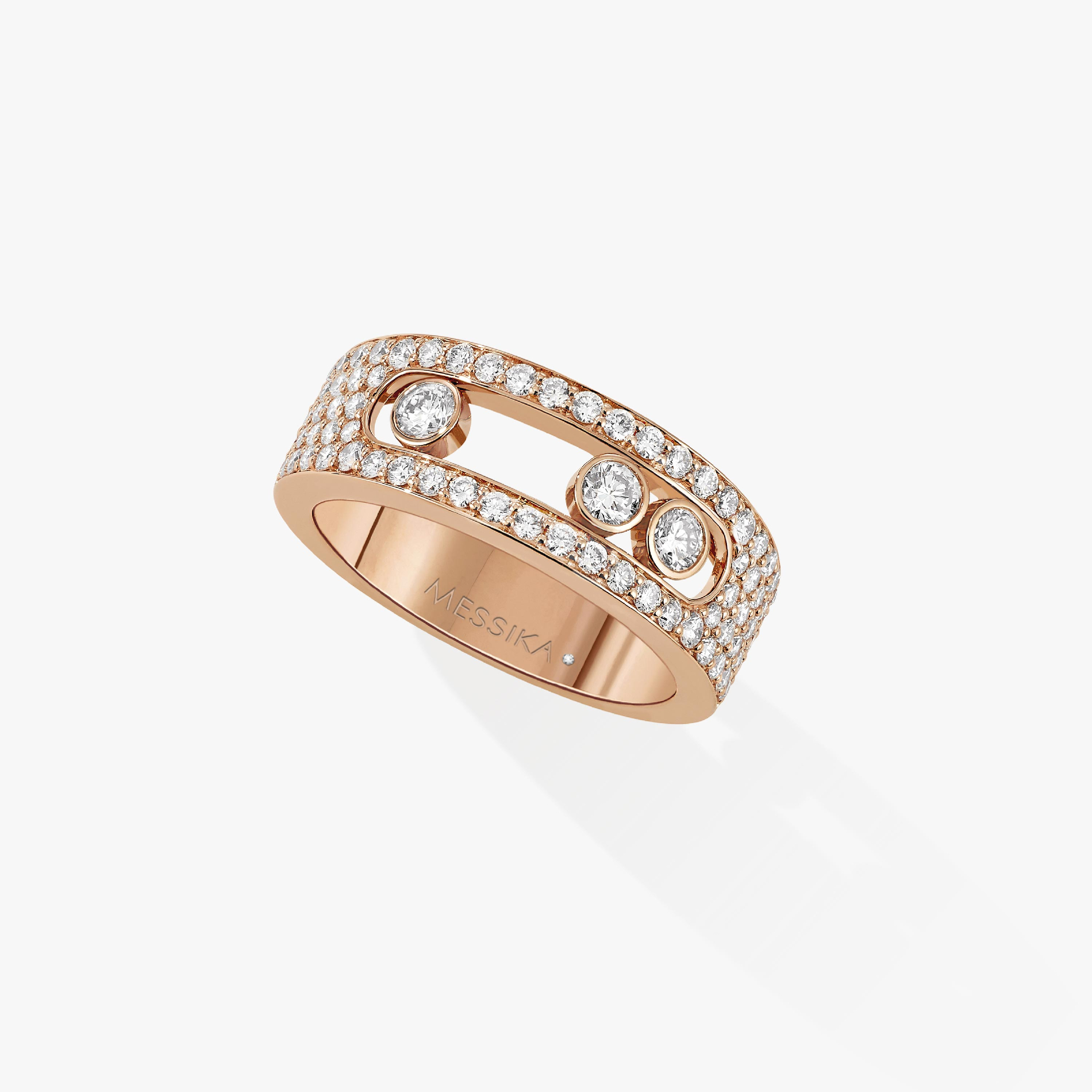 Bague Move Joaillerie Pavée PM Diamant Or Rose