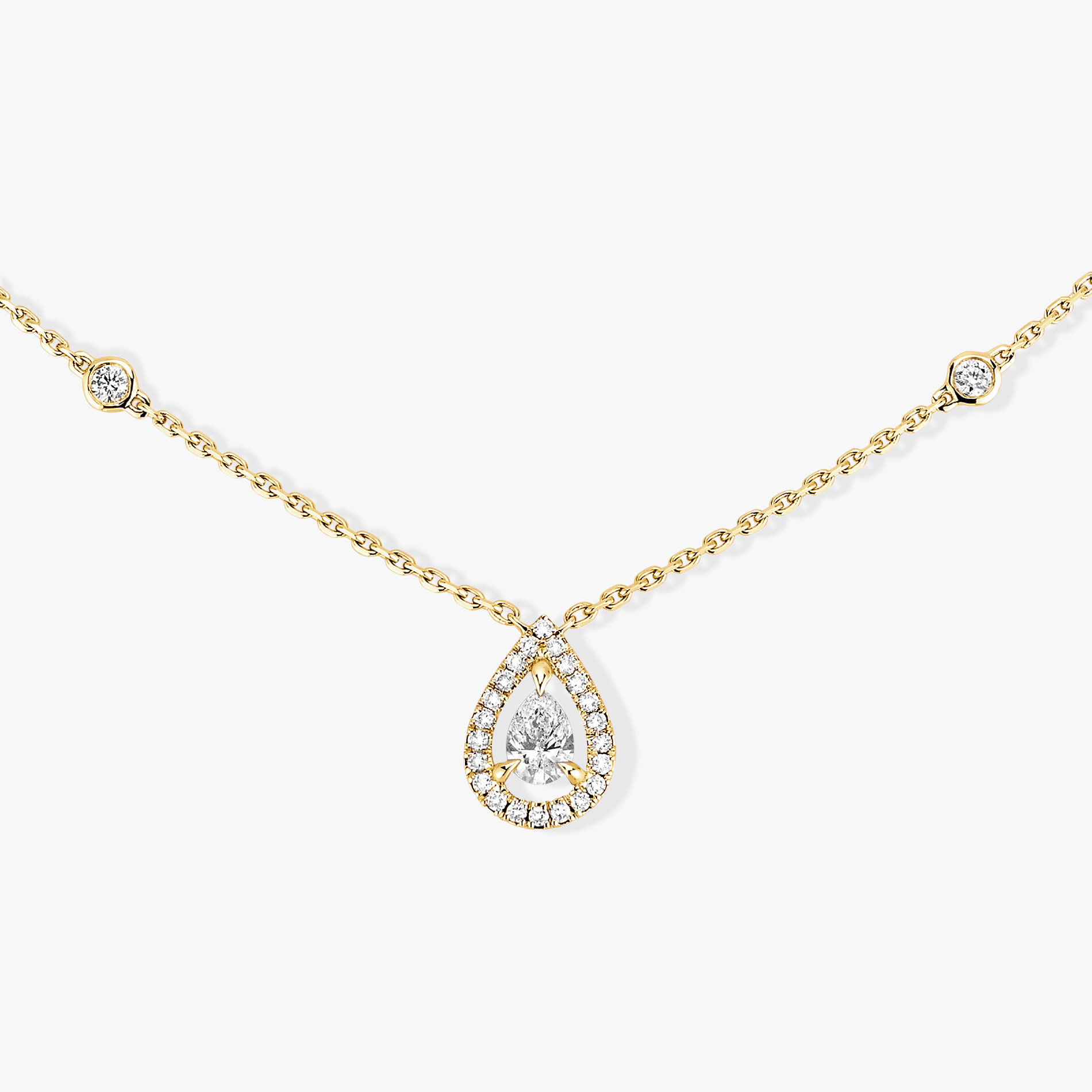 Collier Joy Diamant Poire 0,25ct Diamant Or Jaune