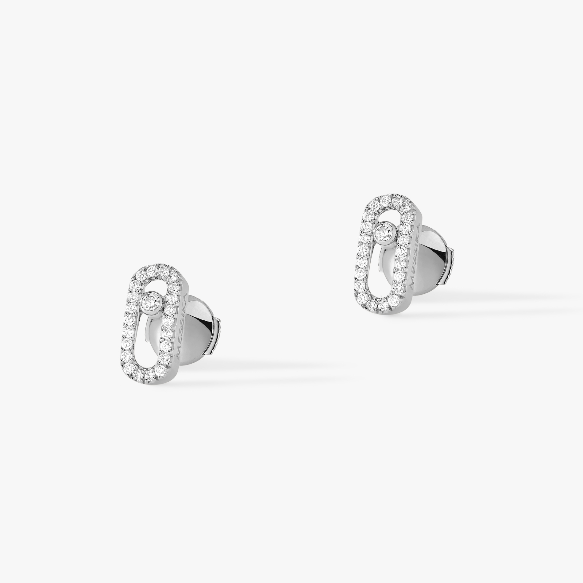 Boucles Puces Move Uno d'oreilles Diamant Or Blanc