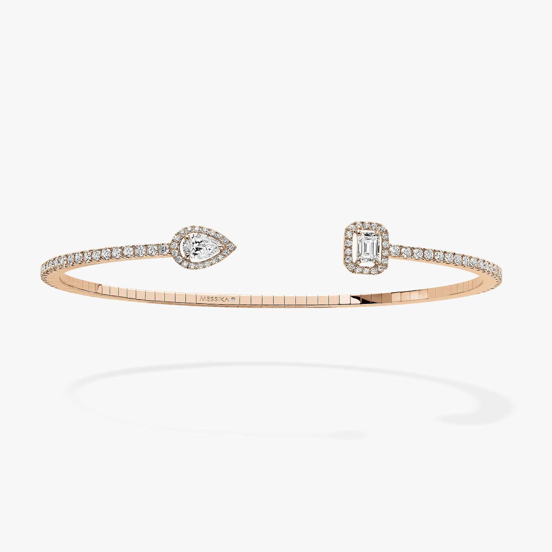 Bracelet My Twin Skinny 0,15ct x2 Diamant Or Rose