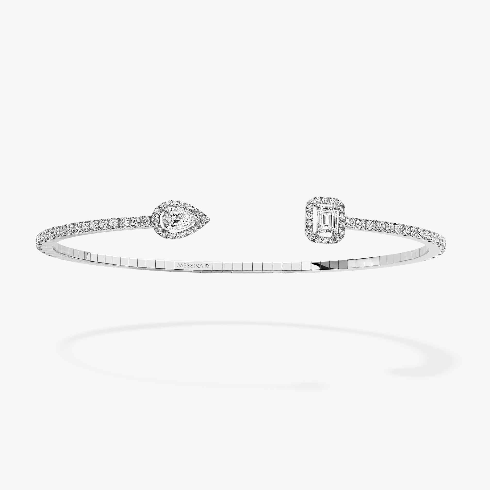 Bracelet My Twin Skinny 0,15ct x2 Diamant Or Blanc