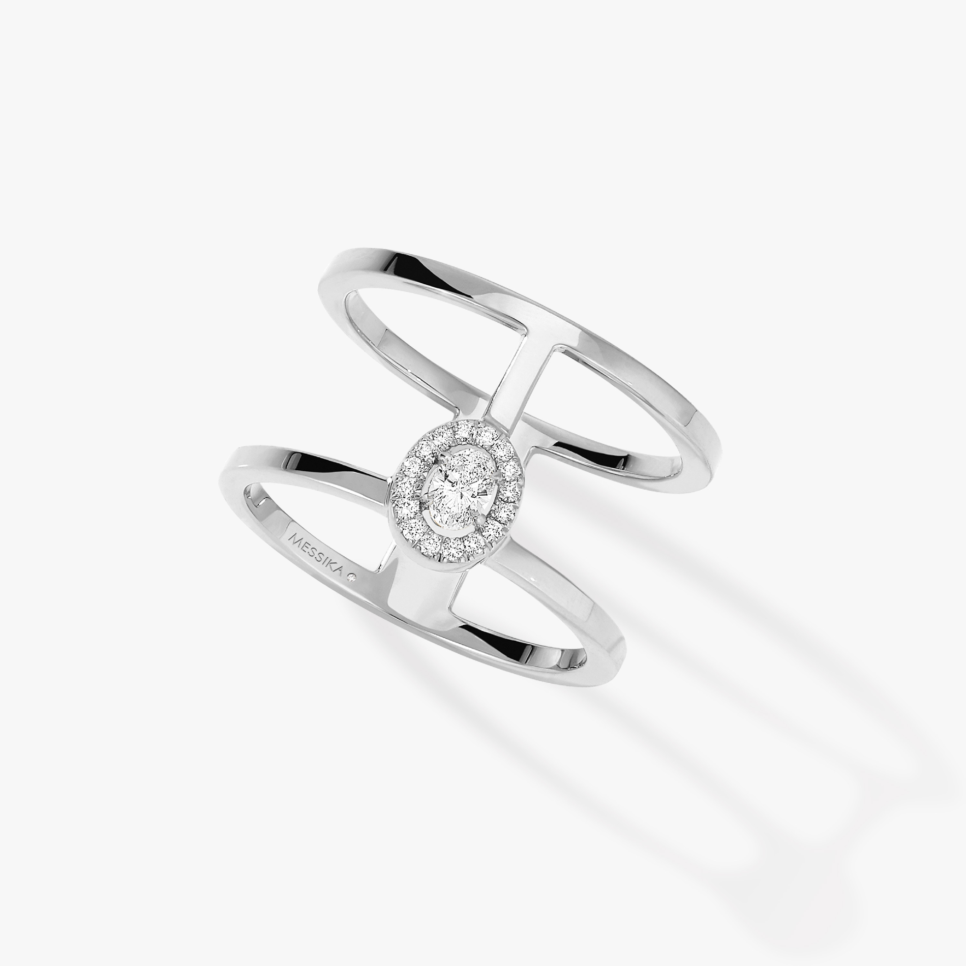 Bague Glam'Azone 2 Rangs Diamant Or Blanc