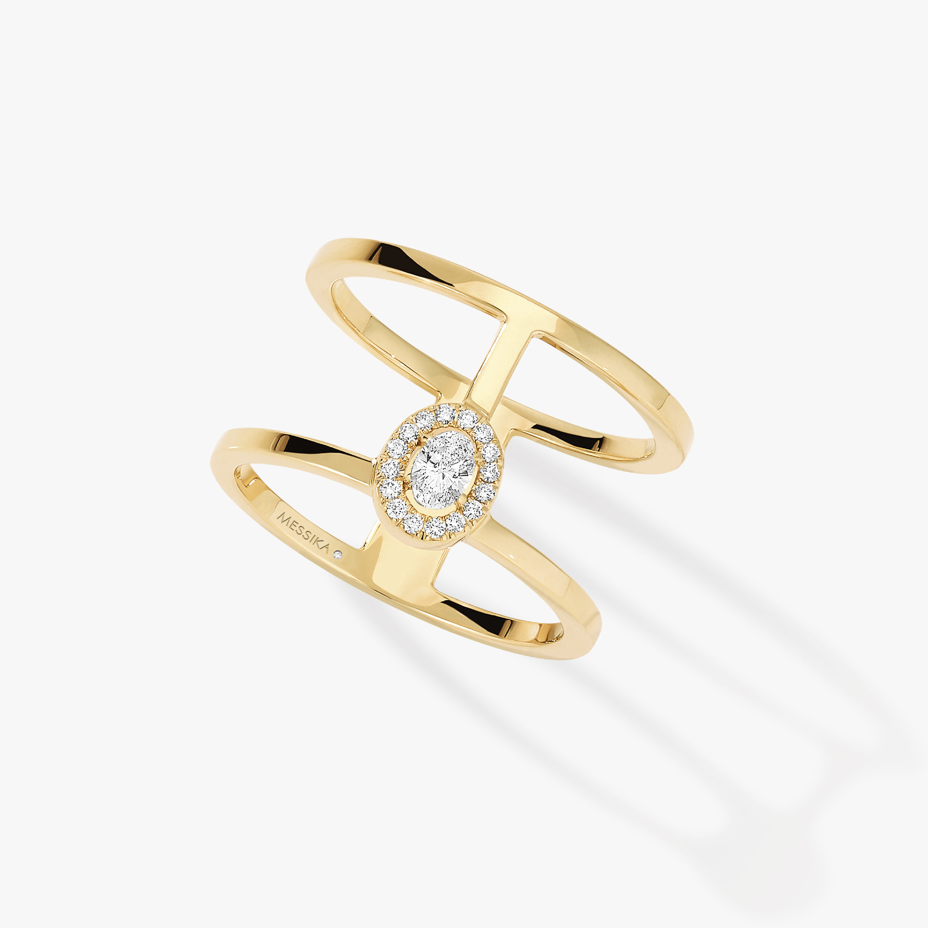 Bague Glam'Azone 2 Rangs Diamant Or Jaune