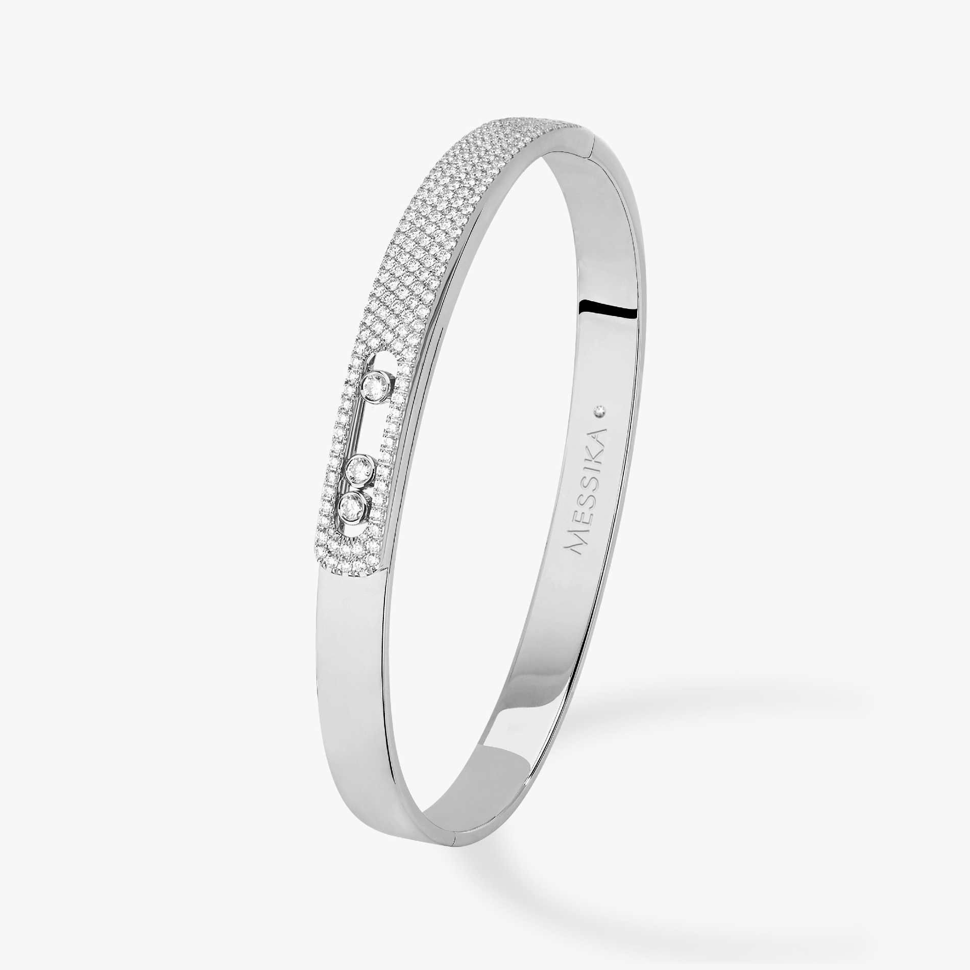 Bracelet Bangle Move Noa Pavé Diamant Or Blanc