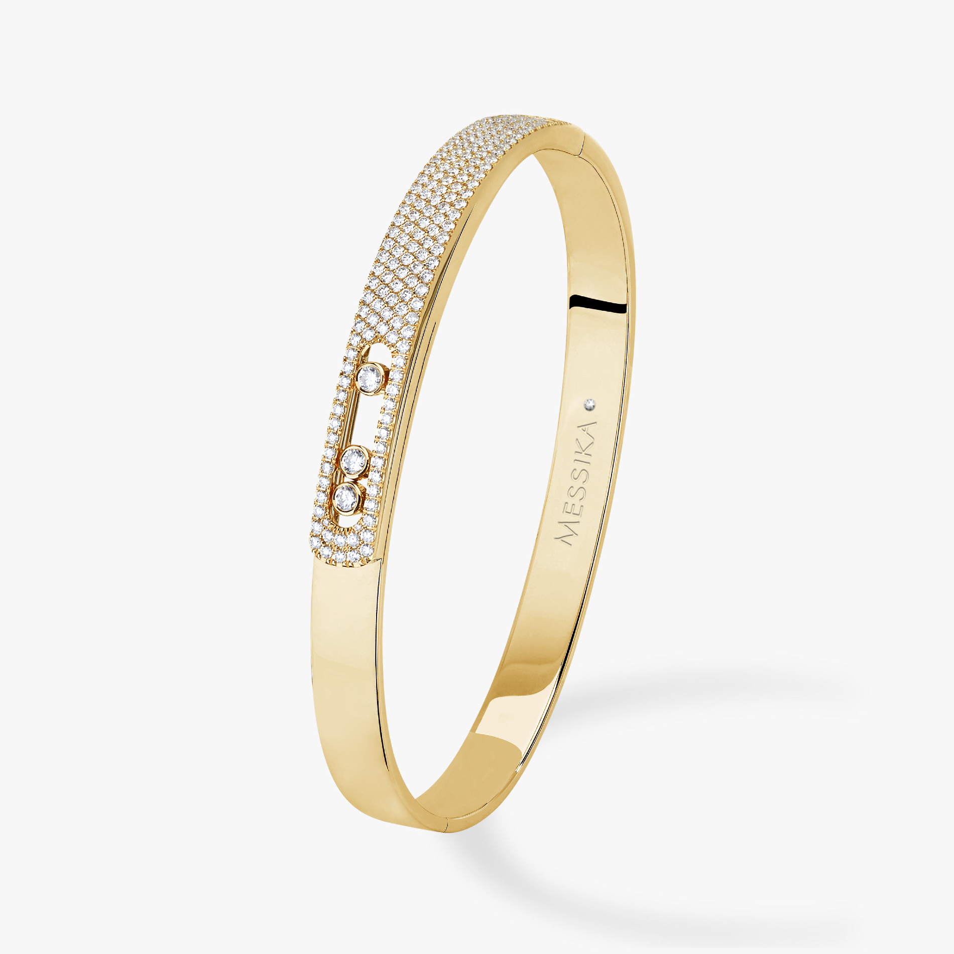 Bracelet Bangle Move Noa Pavé Diamant Or Jaune