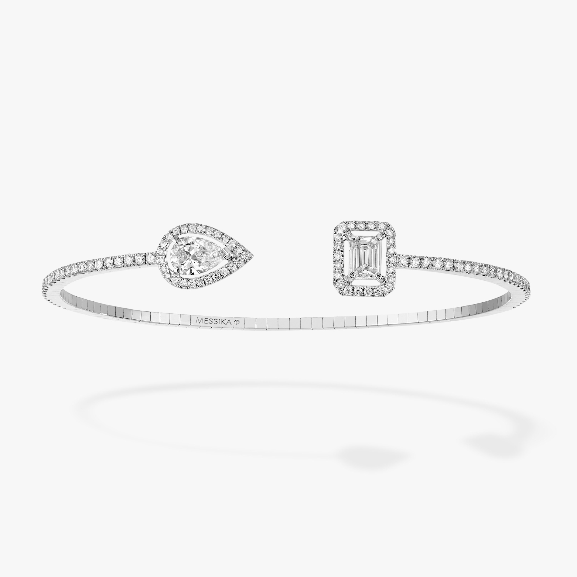 Bracelet My Twin Skinny 0,40ct x2 Diamant Or Blanc