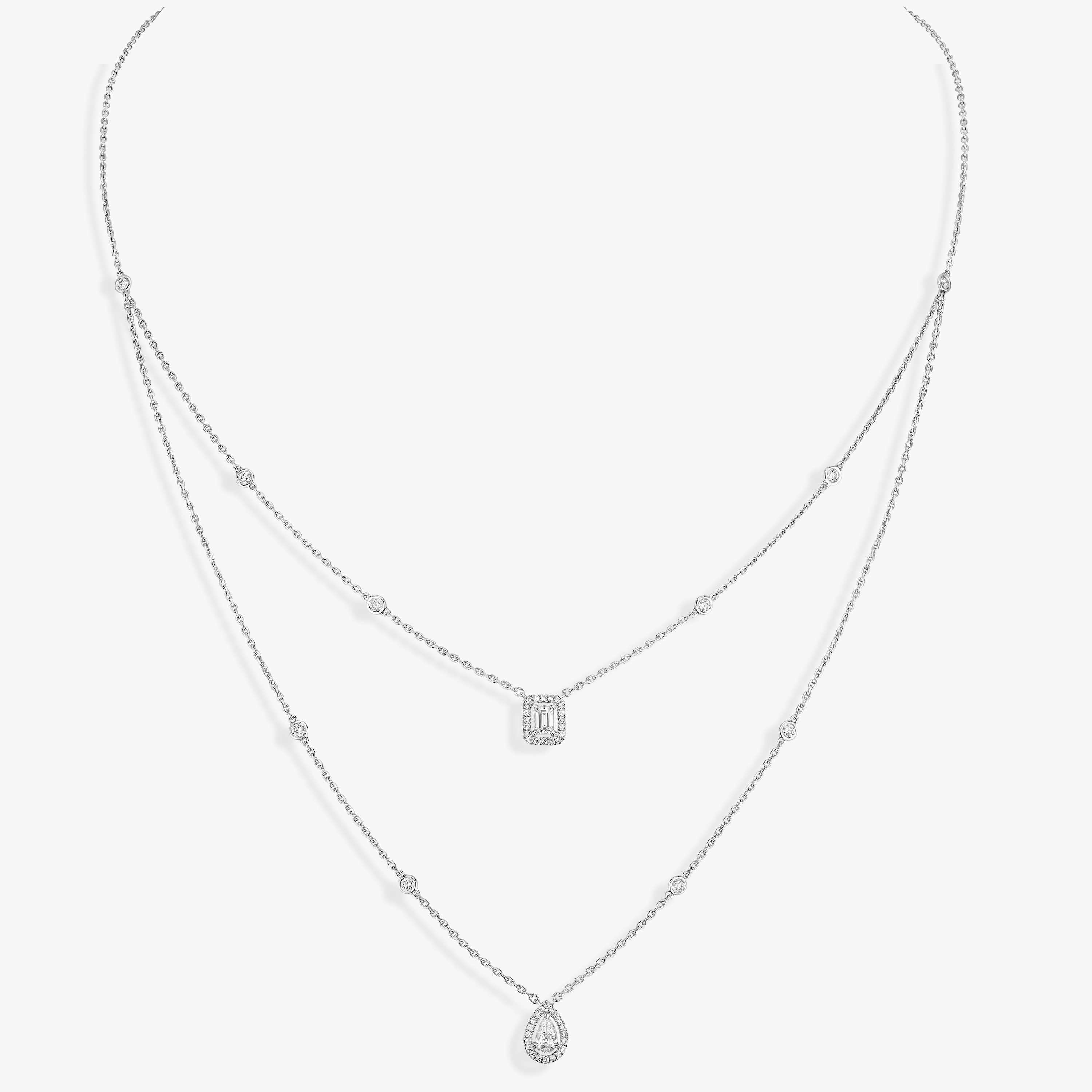 Collier My Twin 2 Rangs Diamant Or Blanc My Twin Référence :  06506-WG -2