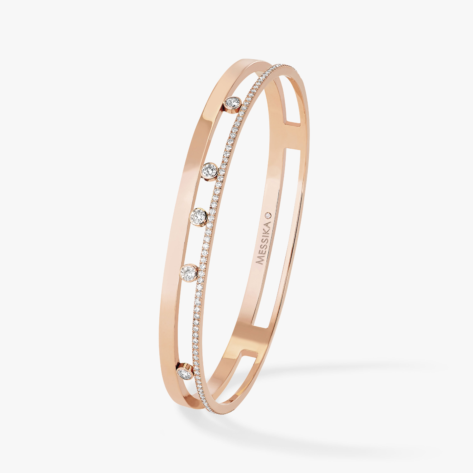 Bracelet Bangle Move Romane Diamant Or Rose