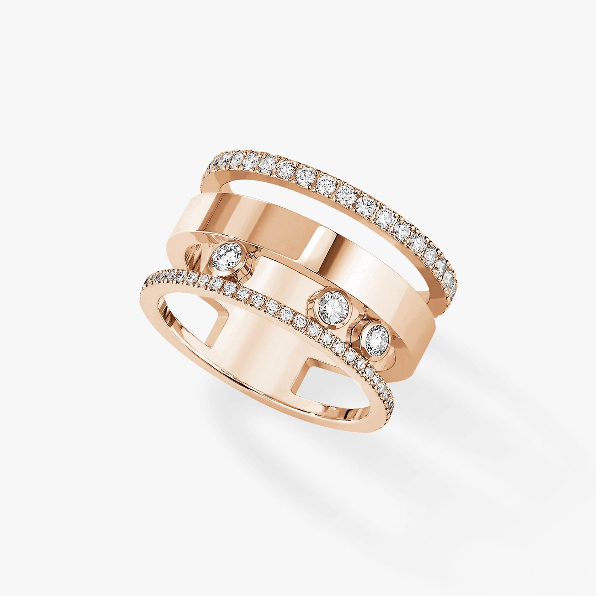 Bague Move Romane GM Diamant Or Rose