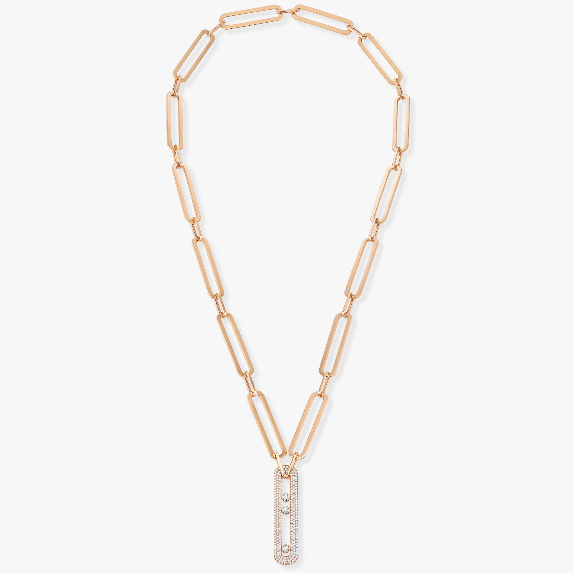 Collier Sautoir Move 10th Anniversary XL Diamant Or Rose