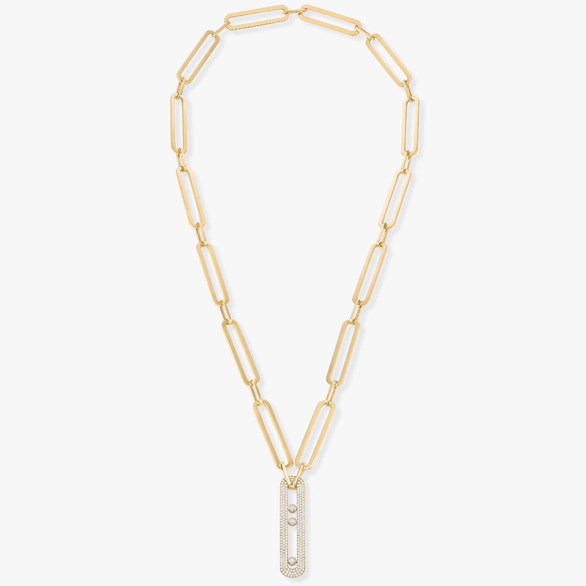 Collier Sautoir Move 10th Anniversary XL Diamant Or Jaune