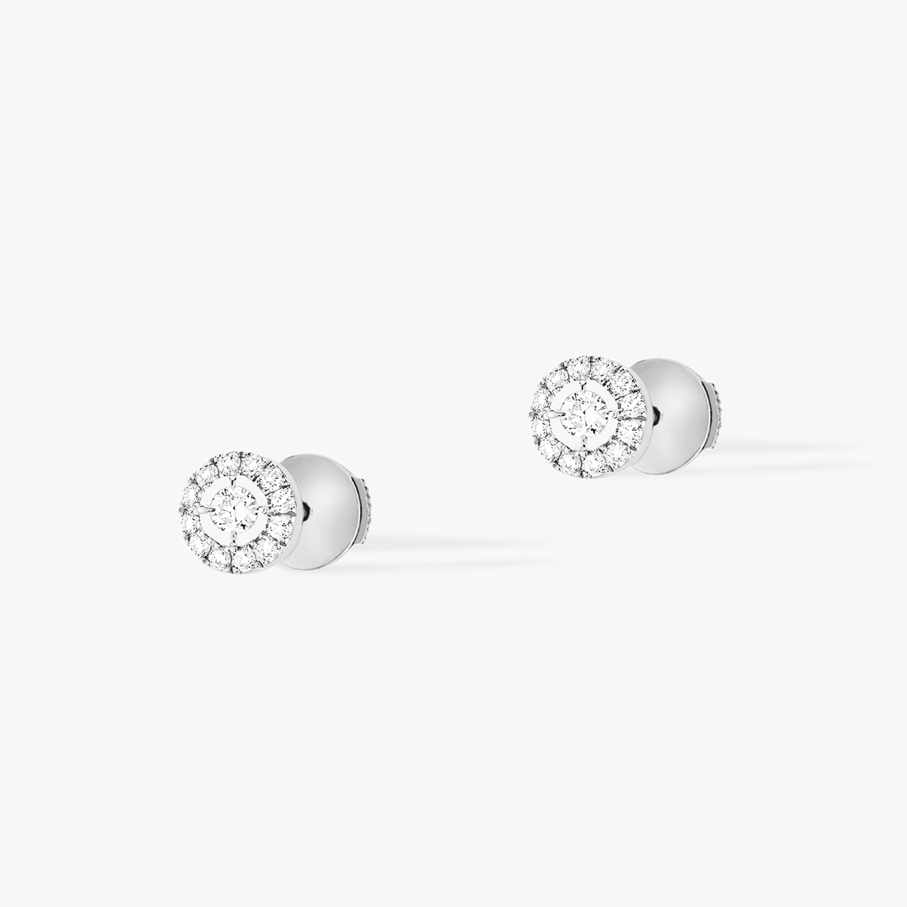 Boucles Joy Diamants Ronds PM d'oreilles Diamant Or Blanc Joy Référence :  06954-WG -2