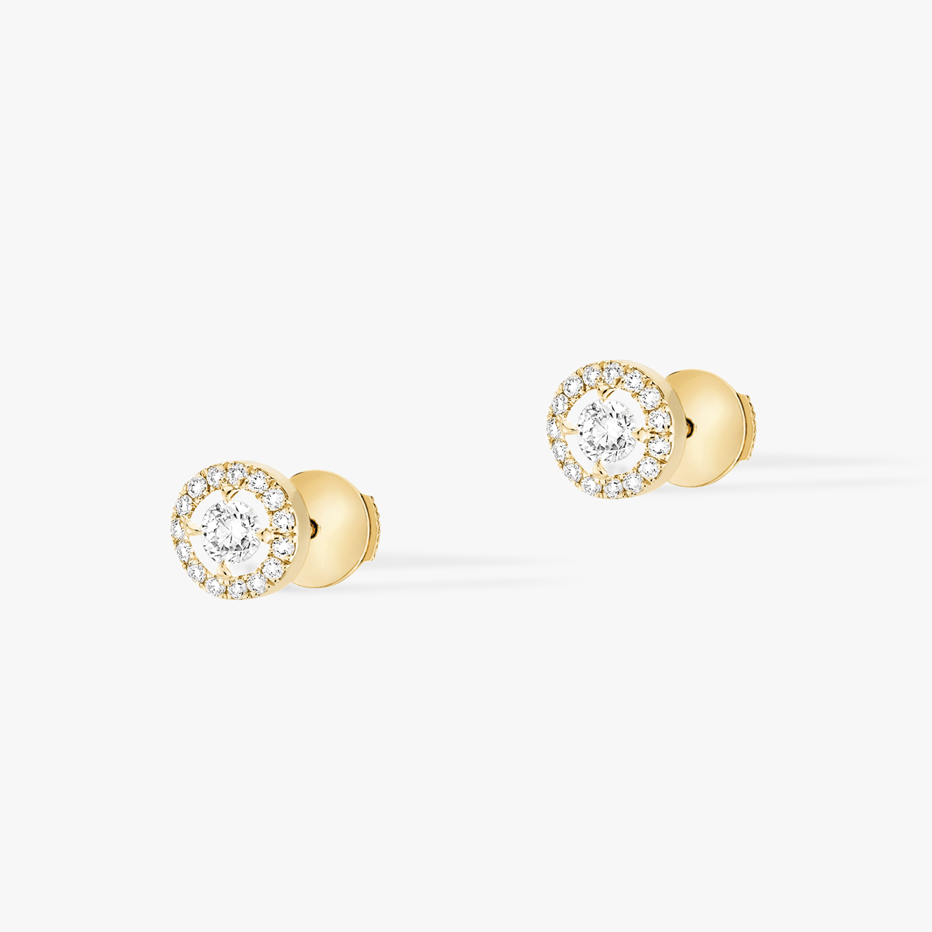 Boucles Joy Diamants Ronds 0,10ct x 2 d'oreilles Diamant Or Jaune Joy Référence :  06991-YG -2