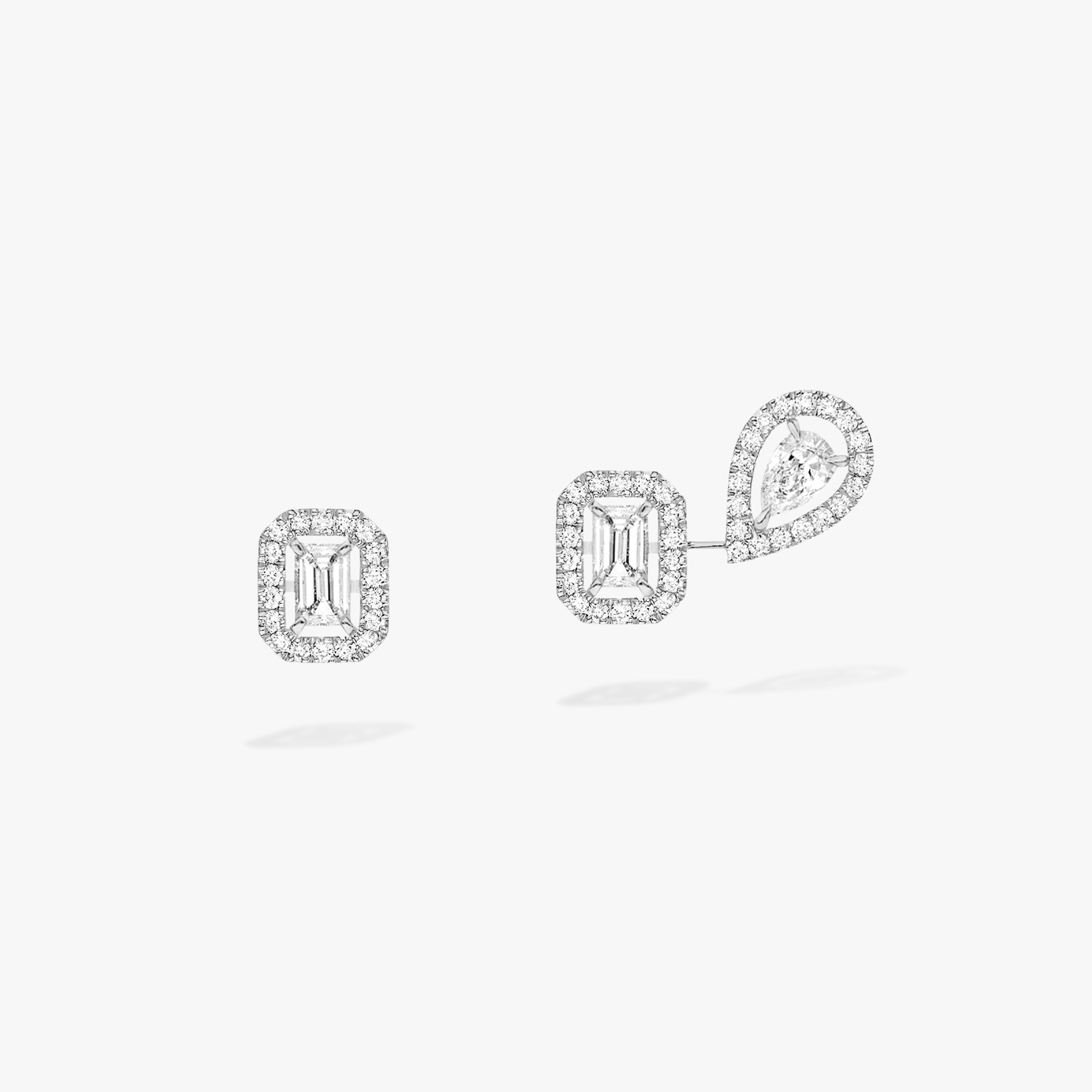 Boucles My Twin 1+2 0,10ct x3 d'oreilles Diamant Or Blanc