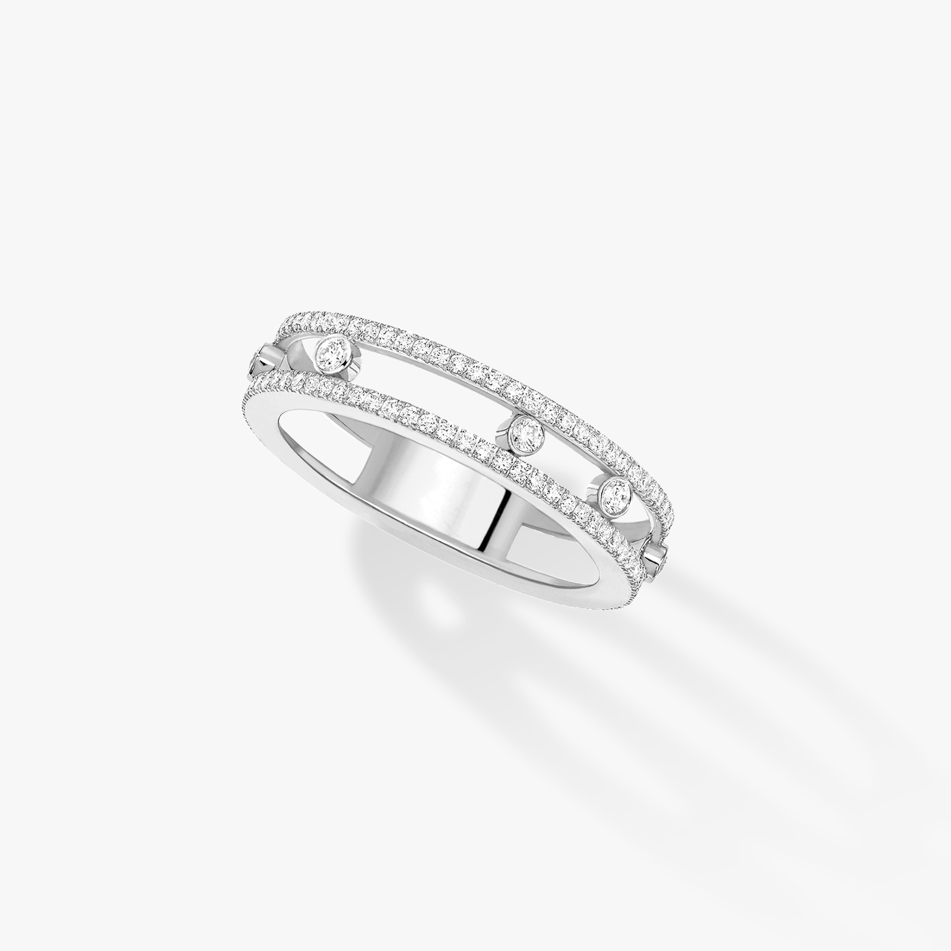 Bague Alliance Move Romane Diamant Or Blanc