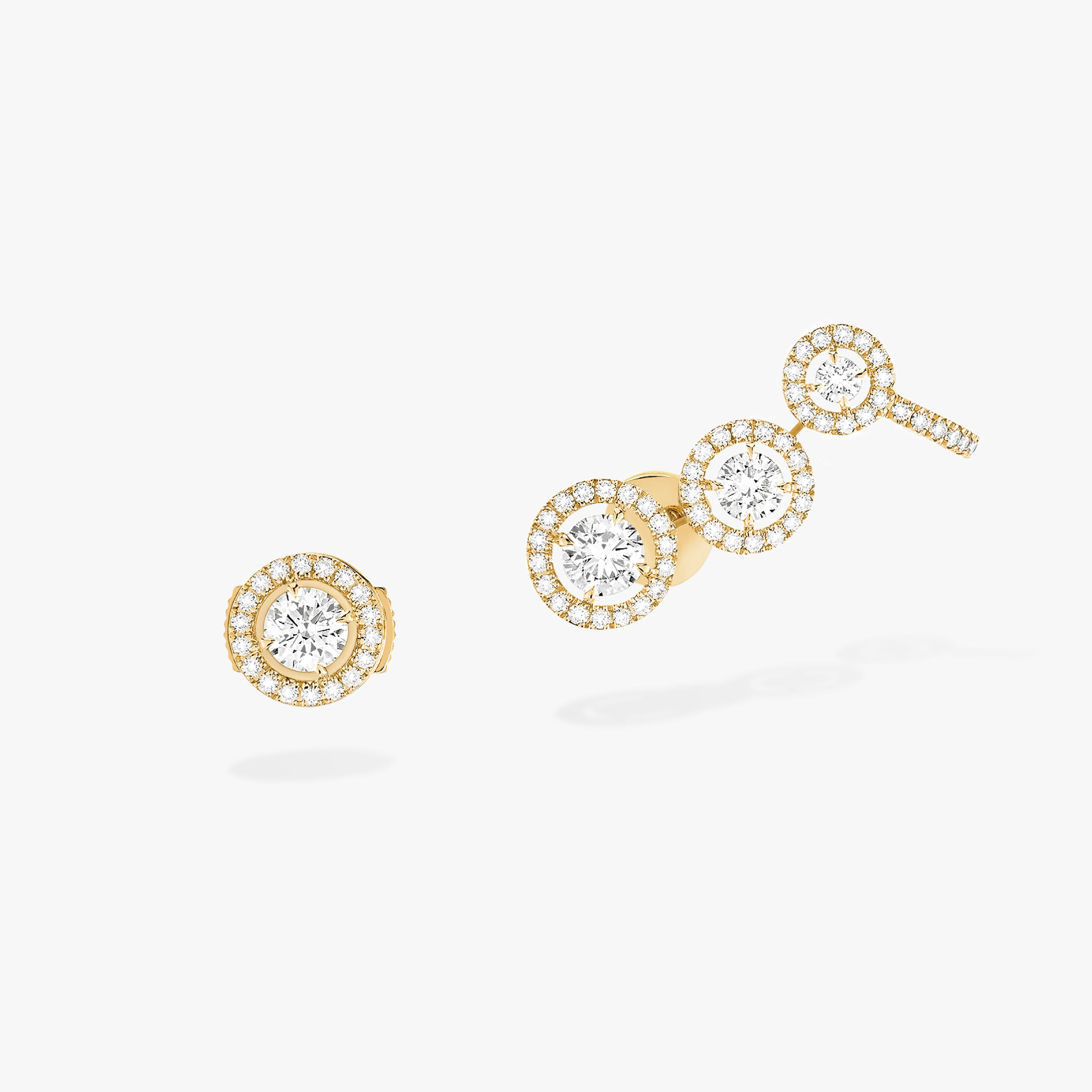 Boucles Joy Trio d'oreilles Diamant Or Jaune