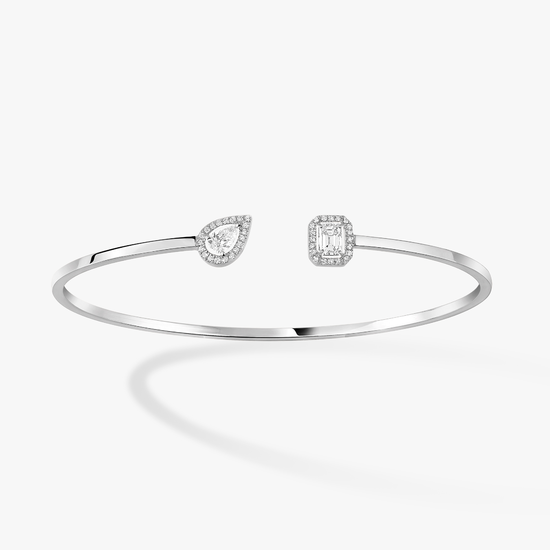 Bracelet Jonc Flex My Twin Toi & Moi 0,15ct x2 Diamant Or Blanc