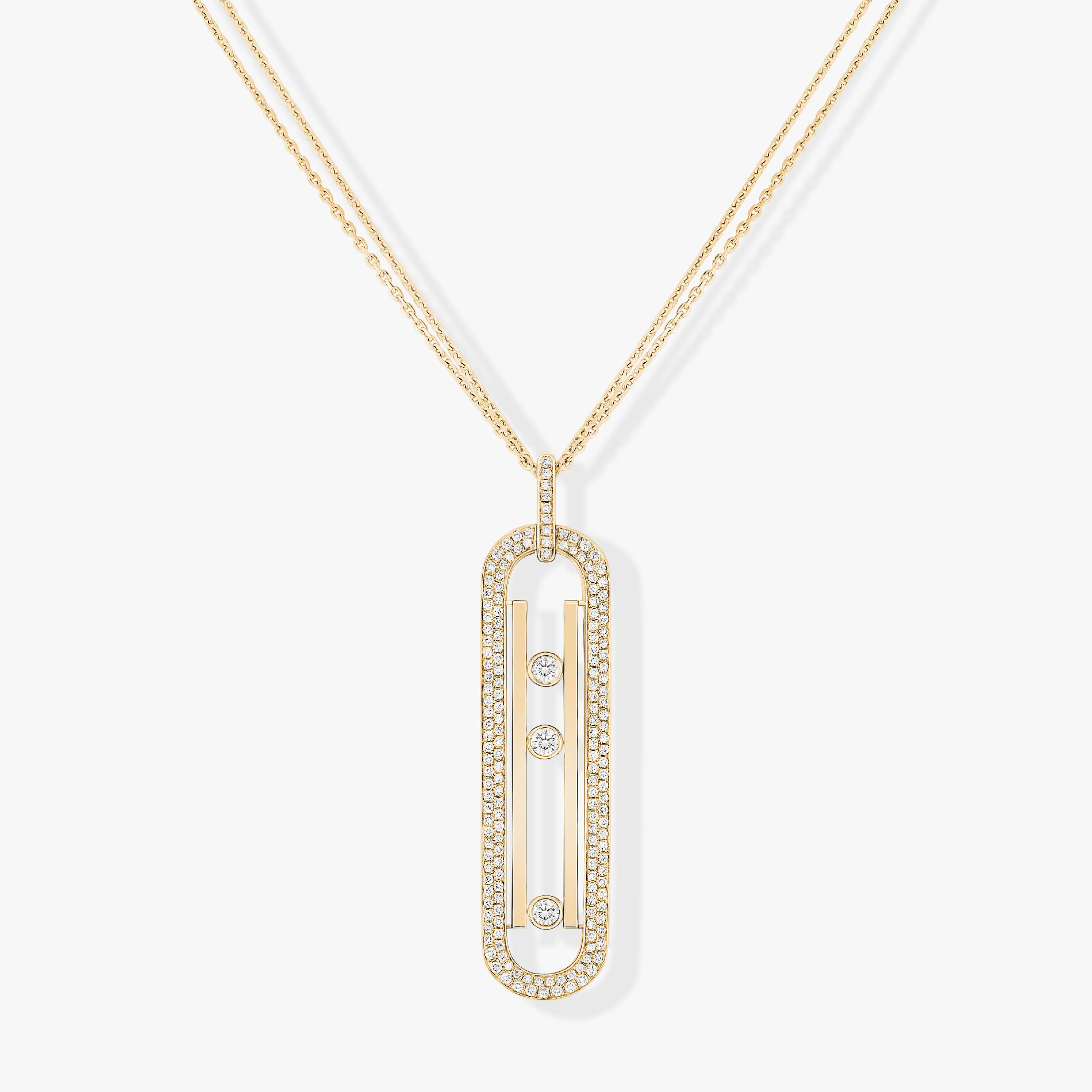 Collier Sautoir Move 10th Anniversary Diamant Or Jaune