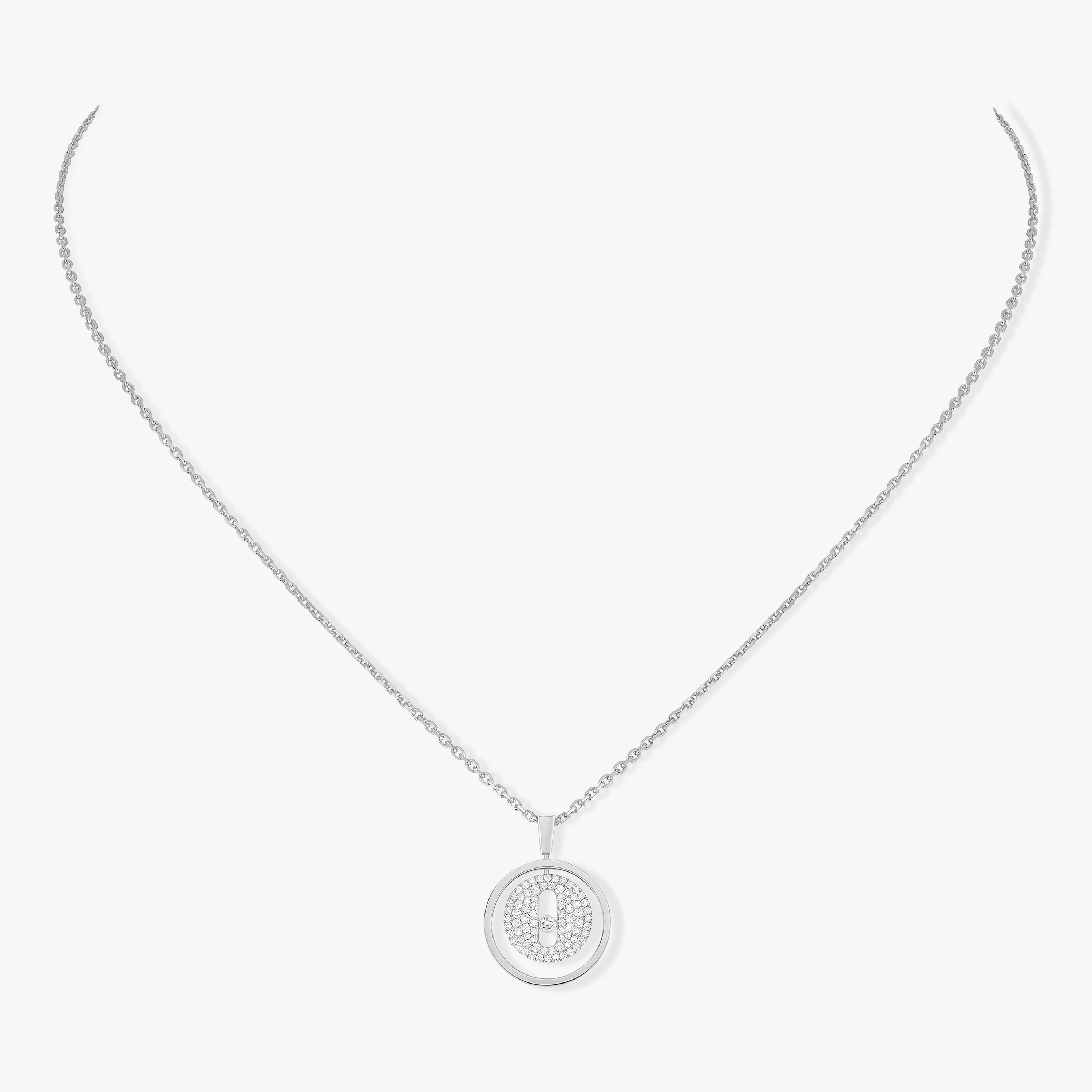 Collier Lucky Move PM Pavé Diamant Or Blanc Lucky Move Référence :  07397-WG -2