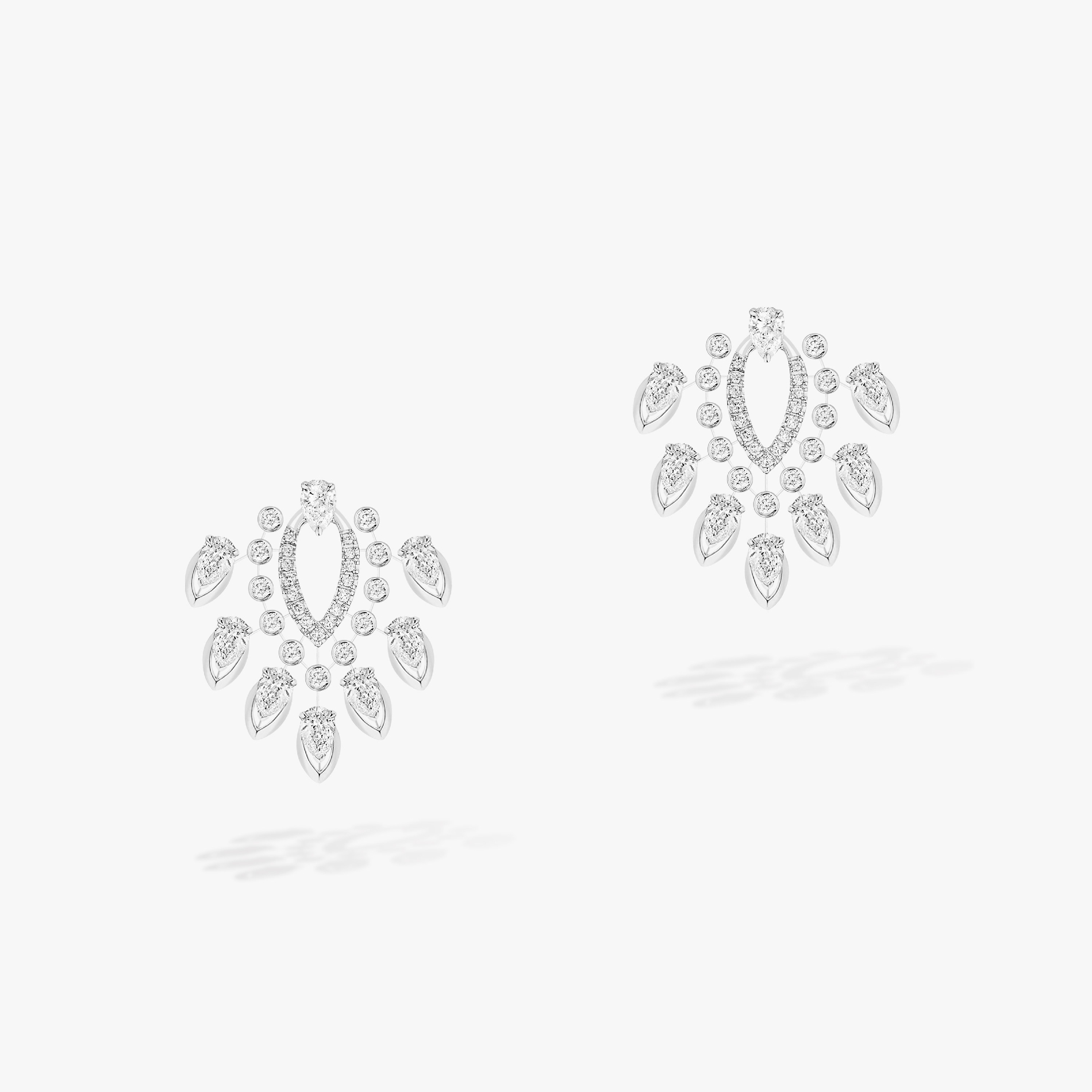 Boucles Desert Bloom d'oreilles Diamant Or Blanc