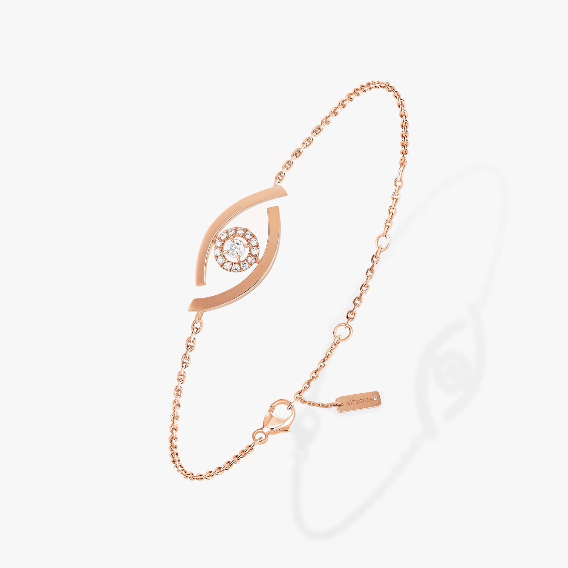 Bracelet Lucky Eye Diamant Or Rose