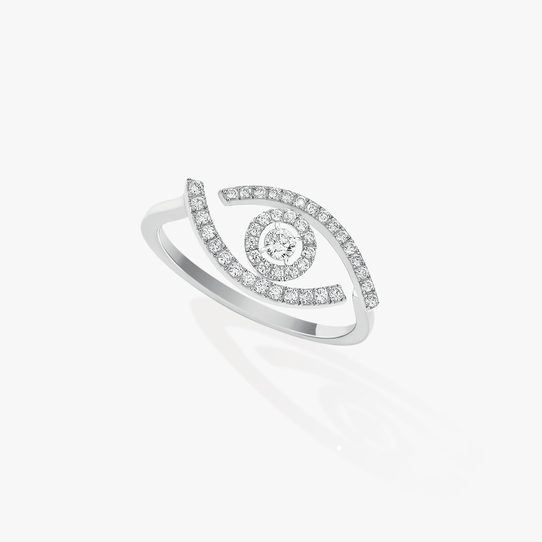 Bague Lucky Eye Pavée Diamant Or Blanc