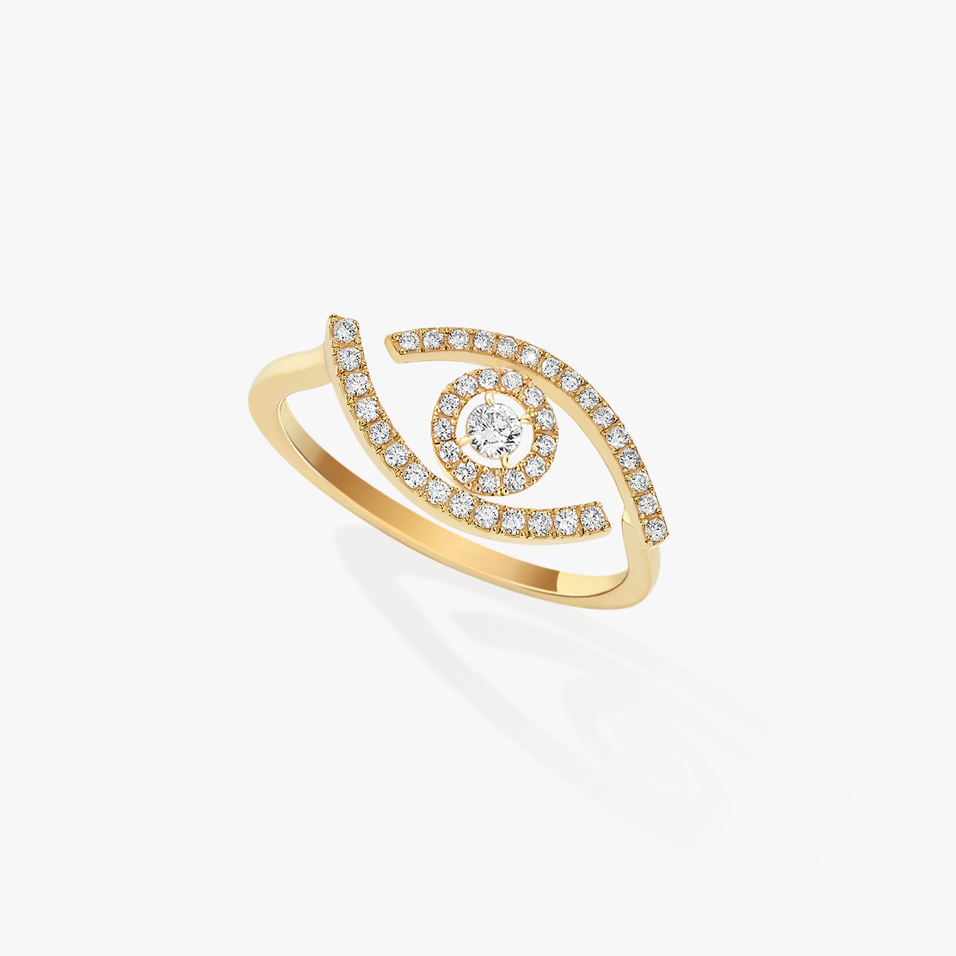 Bague Lucky Eye Pavée Diamant Or Jaune