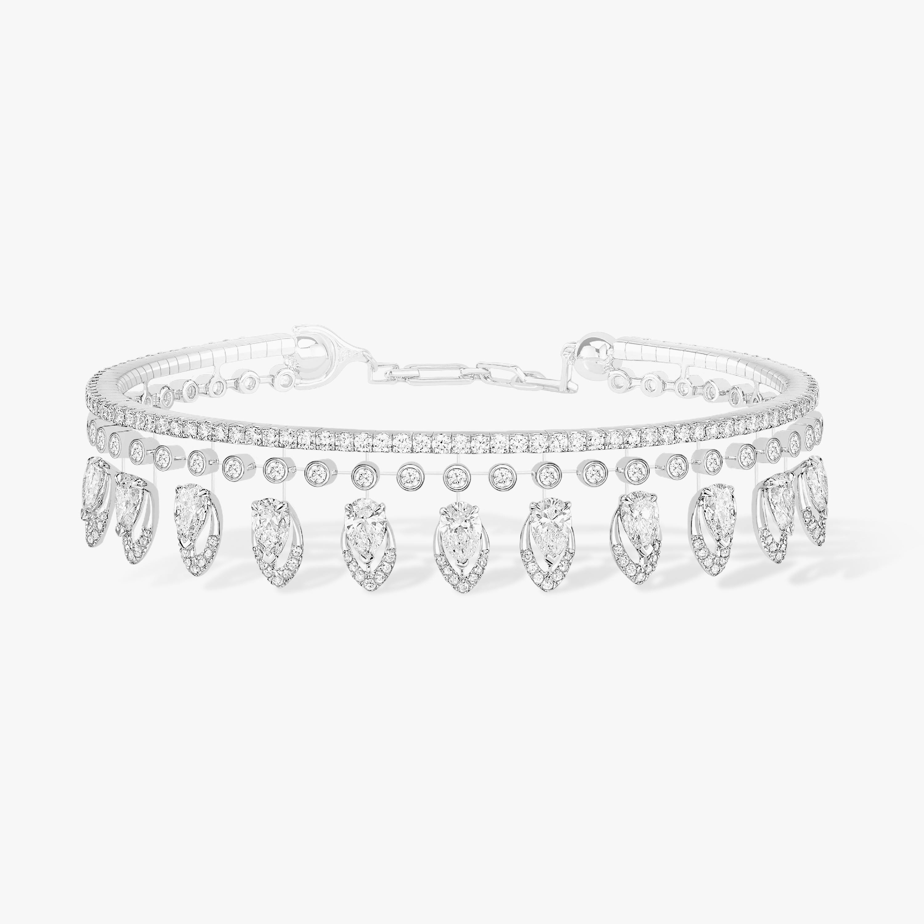 Bracelet Skinny Desert Bloom Diamant Or Blanc