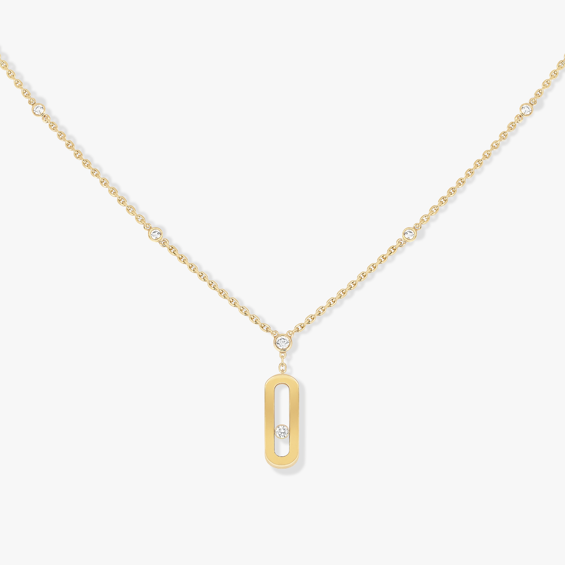 Collier Long Move Uno Diamant Or Jaune