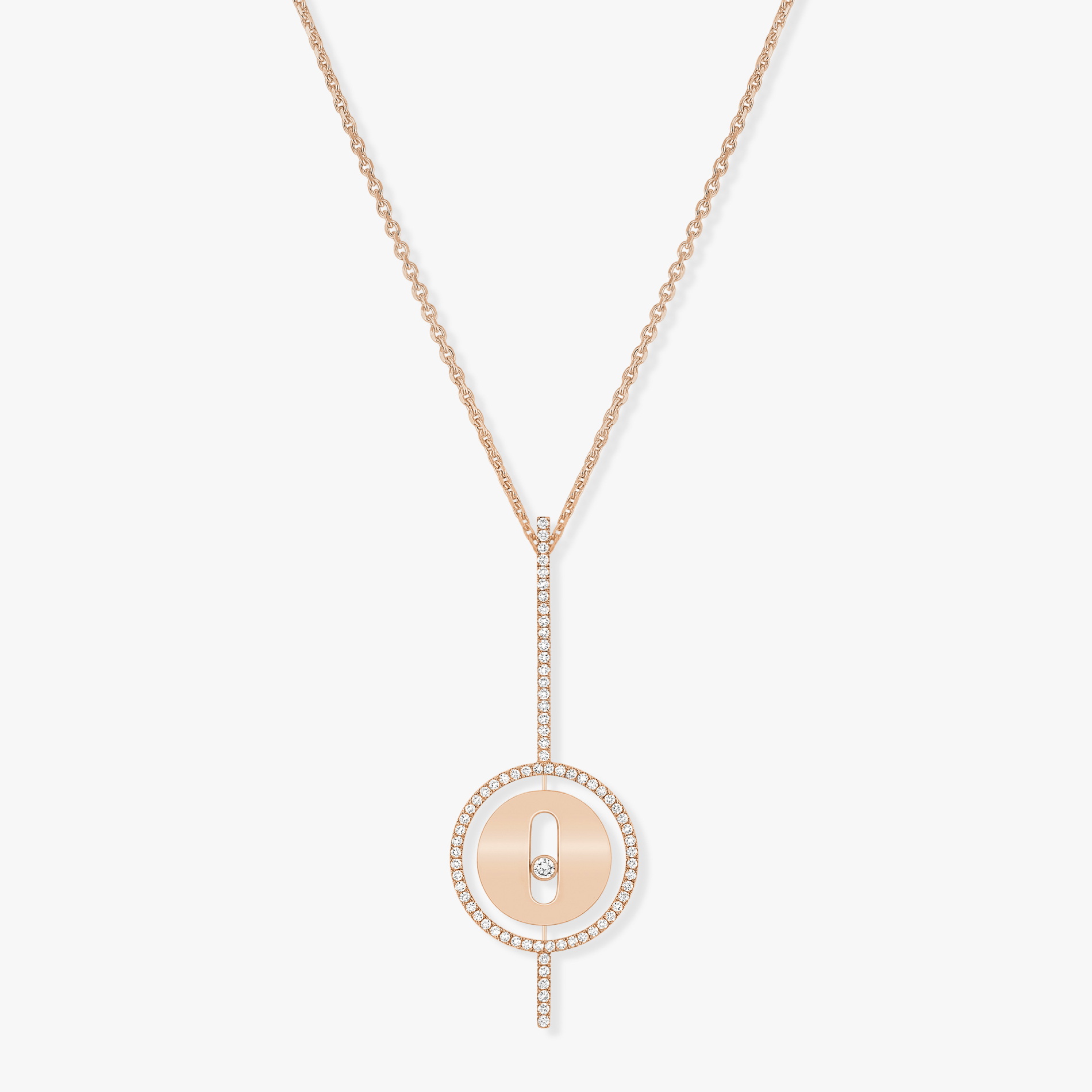 Collier Lucky Move Arrow Diamant Or Rose